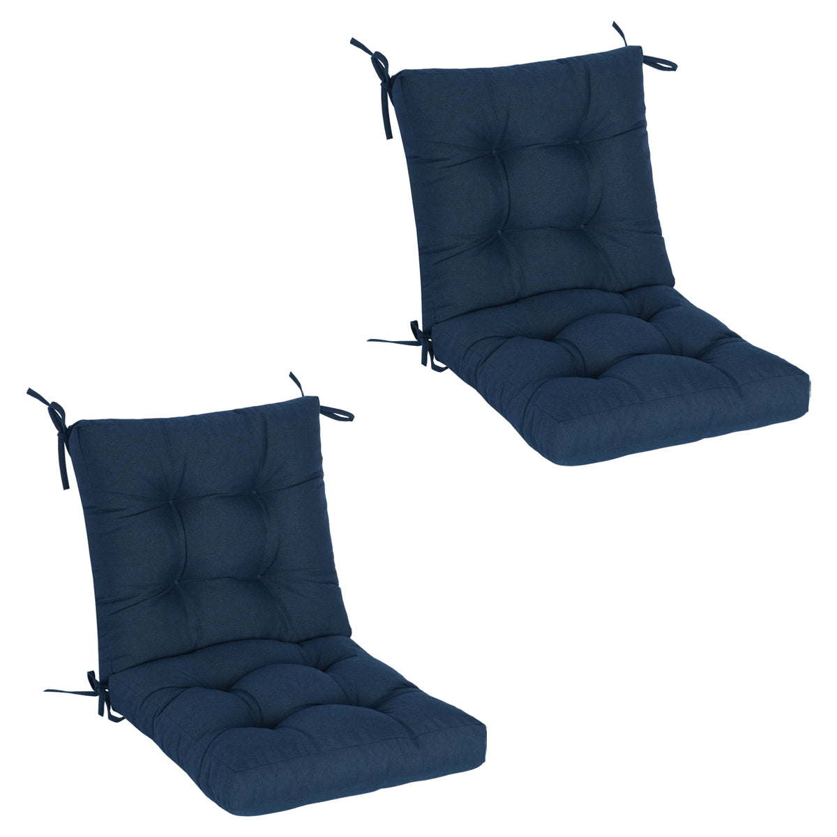 Goodgoods N Tufted Outdoor High-Back Chair Cushion 20x40 in - Dark Blue
