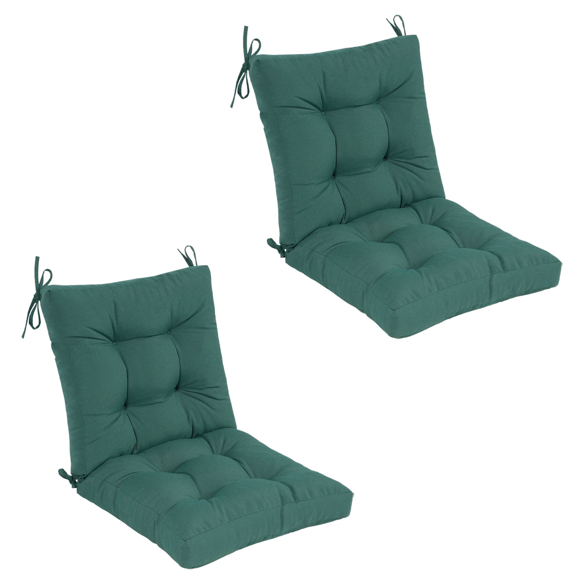 Goodgoods N Tufted Outdoor High-Back Chair Cushion 20x40 in - Deep Green
