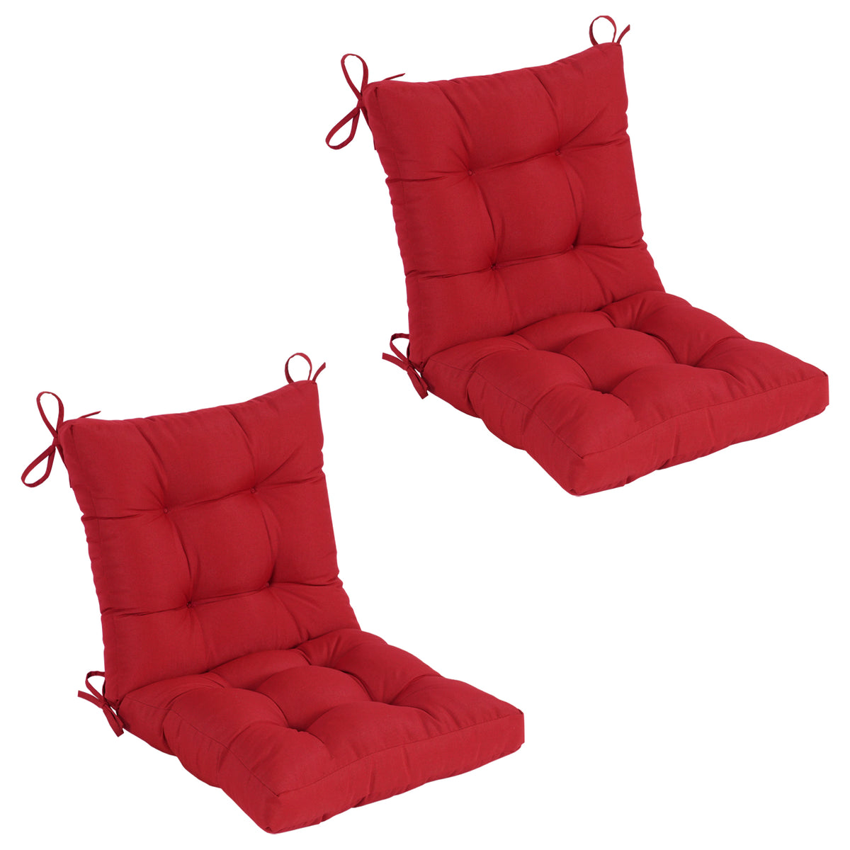Goodgoods N Tufted Outdoor High-Back Chair Cushion 20x40 in - Red