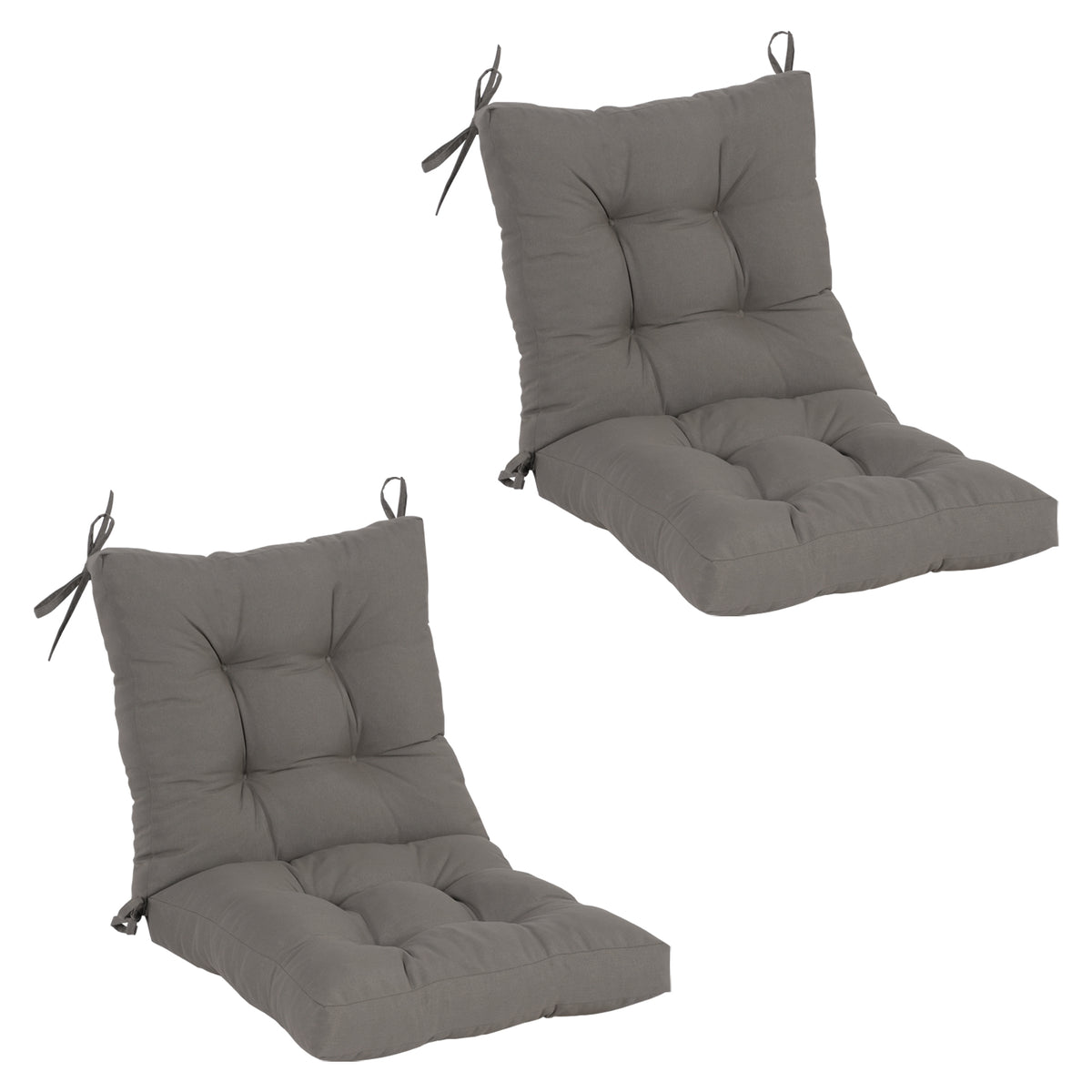 Goodgoods N Tufted Outdoor High-Back Chair Cushion 20x40 in - Gray