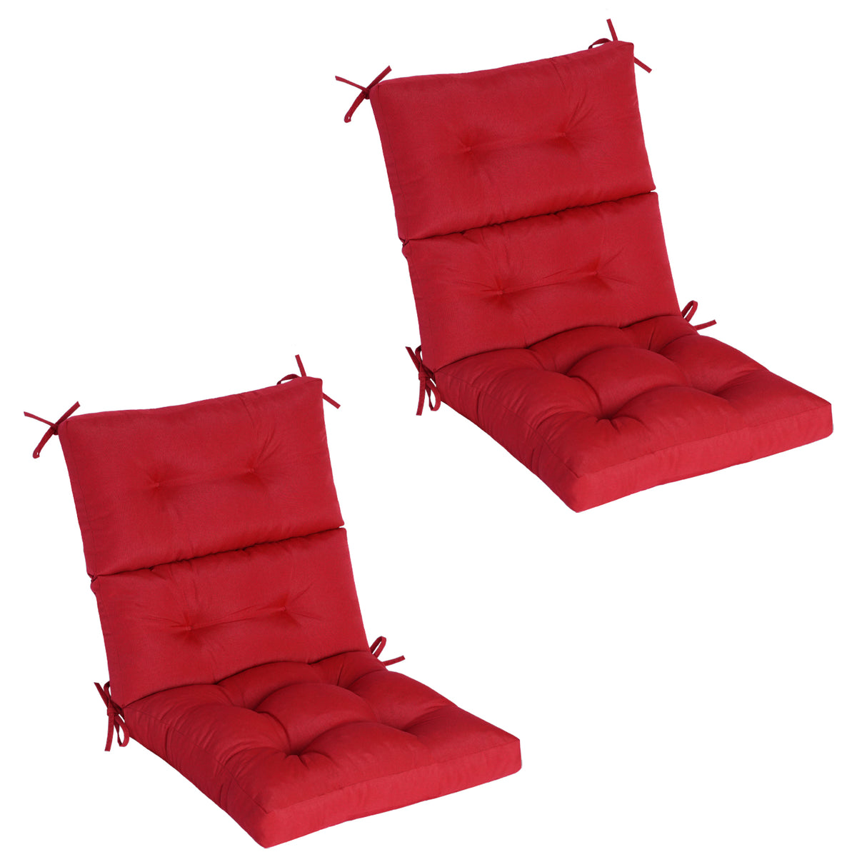 Goodgoods N Tufted Outdoor High-Back Chair Cushion 21x44 in - Red