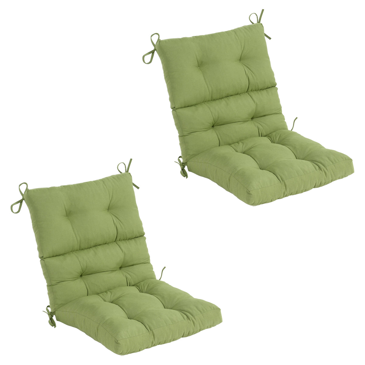 Goodgoods N Tufted Outdoor High-Back Chair Cushion 21x44 in - Light Green