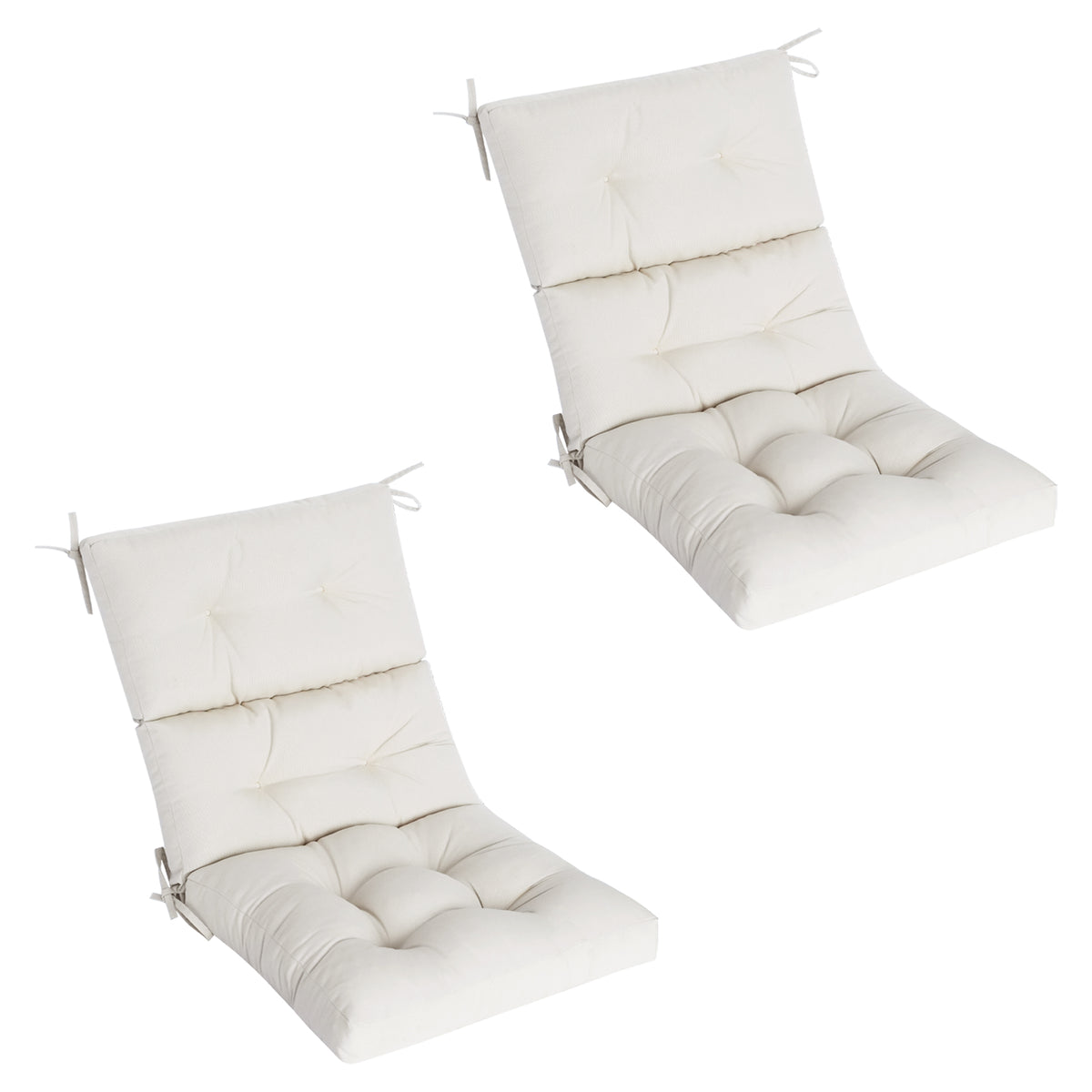 Goodgoods N Tufted Outdoor High-Back Chair Cushion 21x44 in - Beige