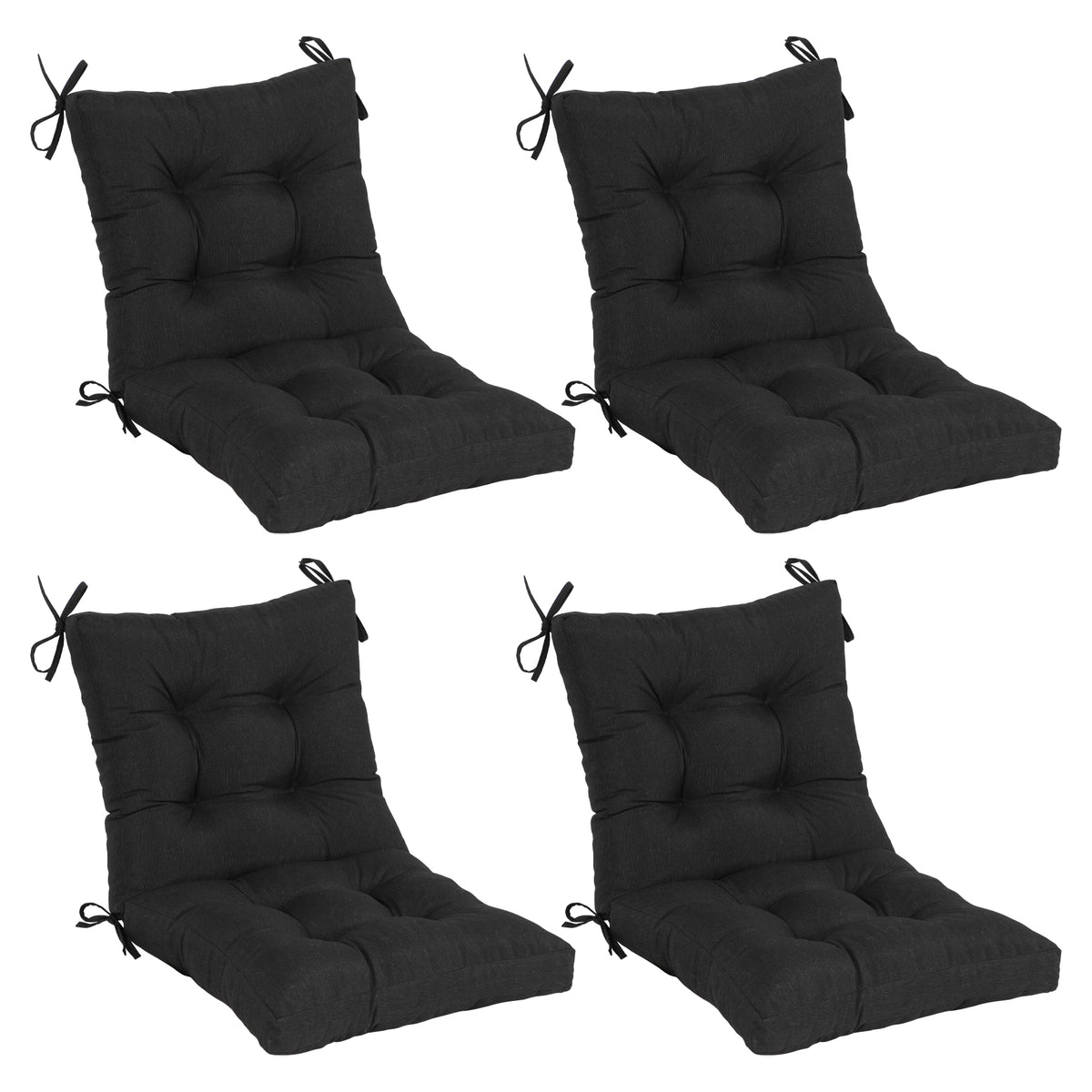 Goodgoods N Tufted Outdoor High-Back Chair Cushion 18x36 in - Black