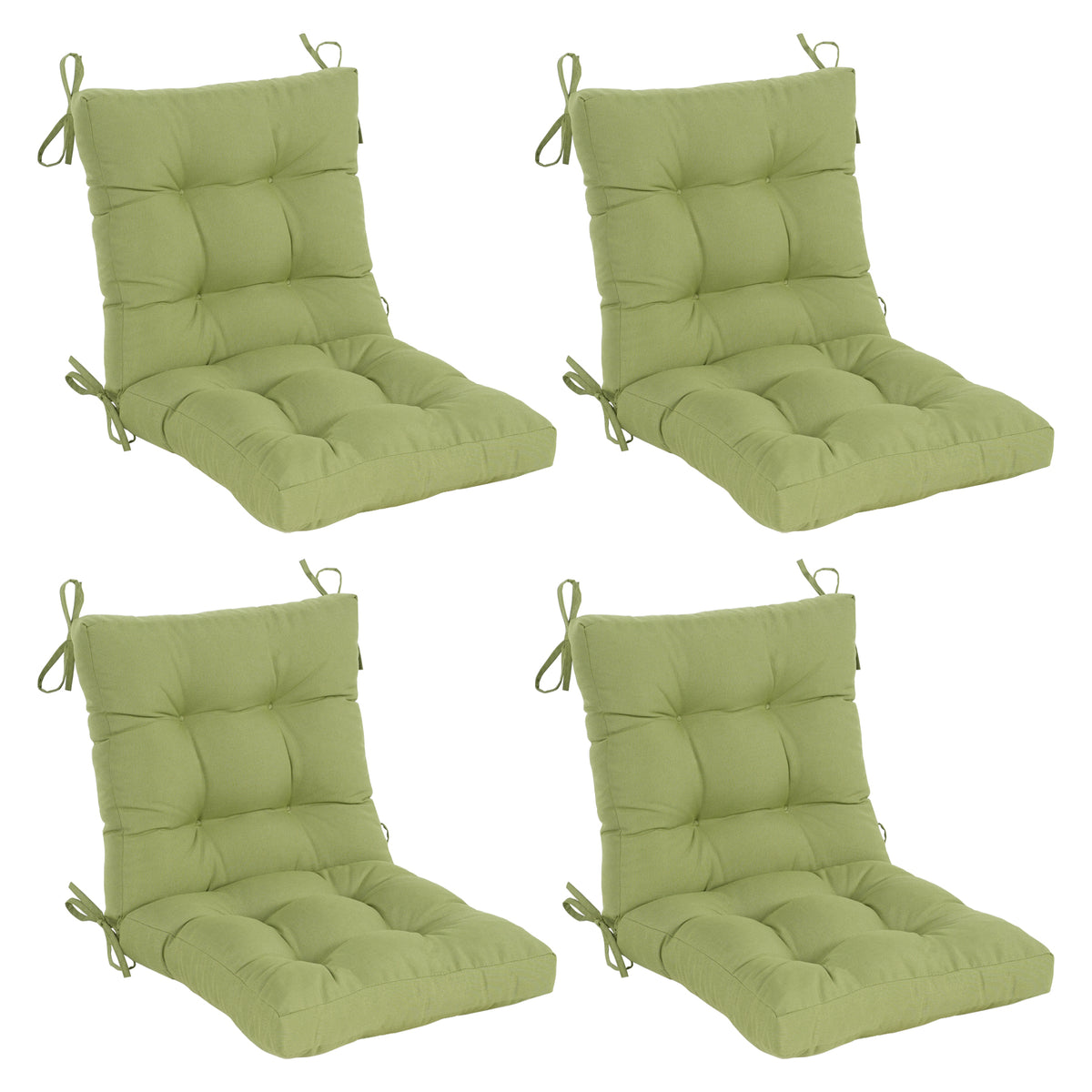 Goodgoods N Tufted Outdoor High-Back Chair Cushion 18x36 in - Light Green