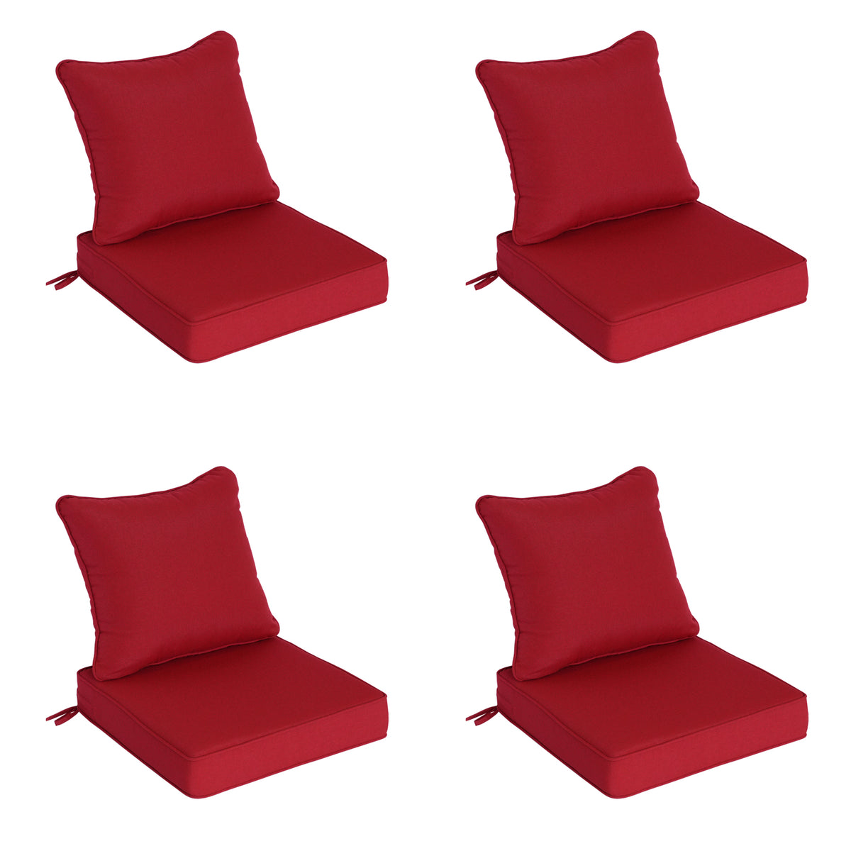 Goodgoods N Deep Seat Outdoor Cushion Set 19x19 in - Red
