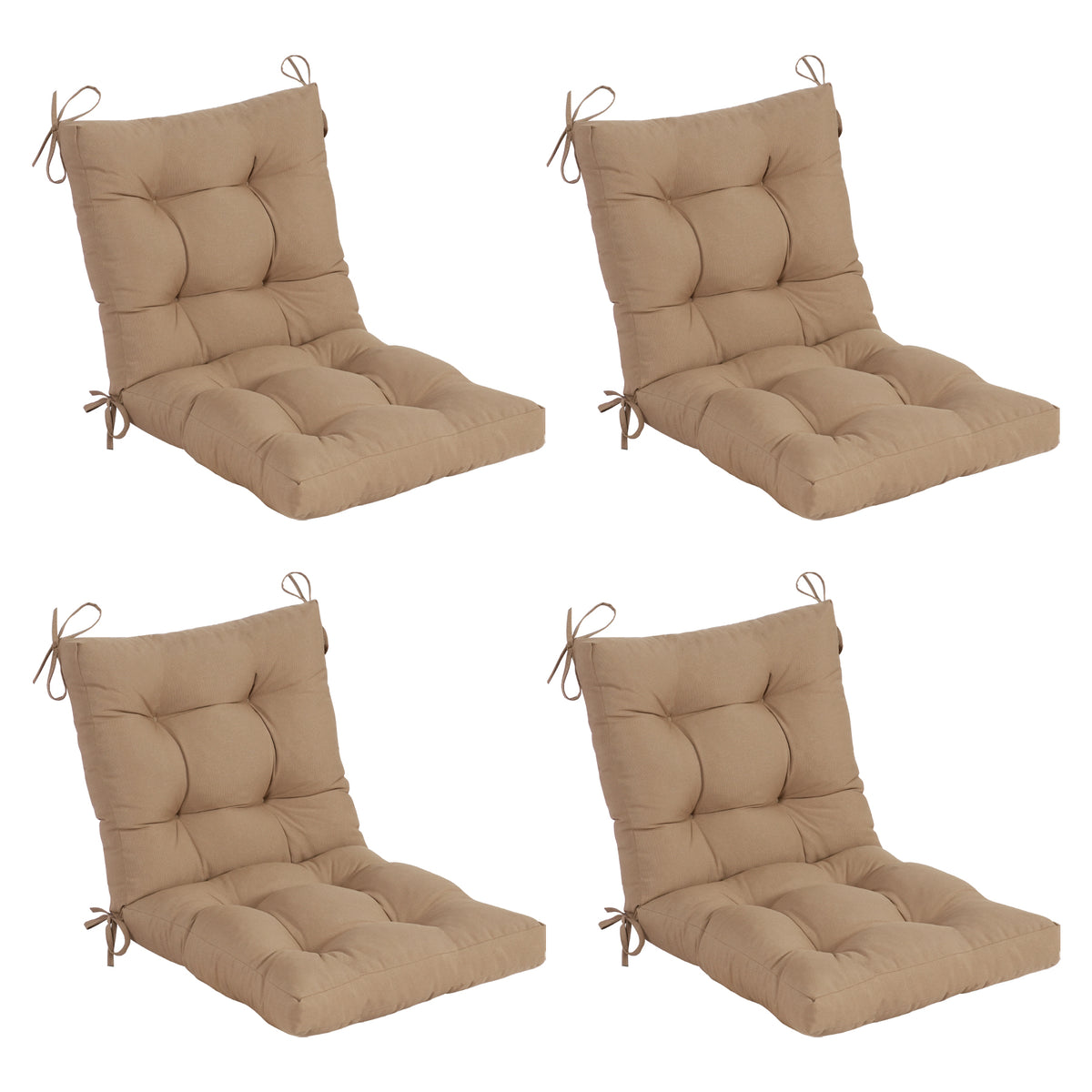 Goodgoods N Tufted Outdoor High-Back Chair Cushion 20x40 in - Brown