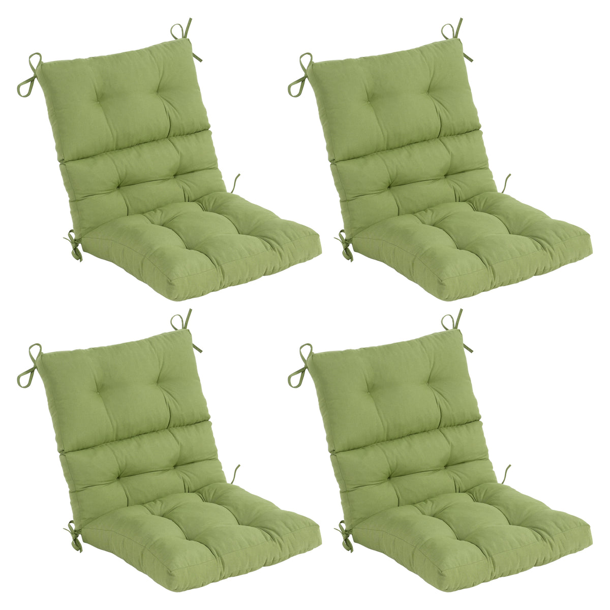 Goodgoods N Tufted Outdoor High-Back Chair Cushion 22x44 in - Light Green