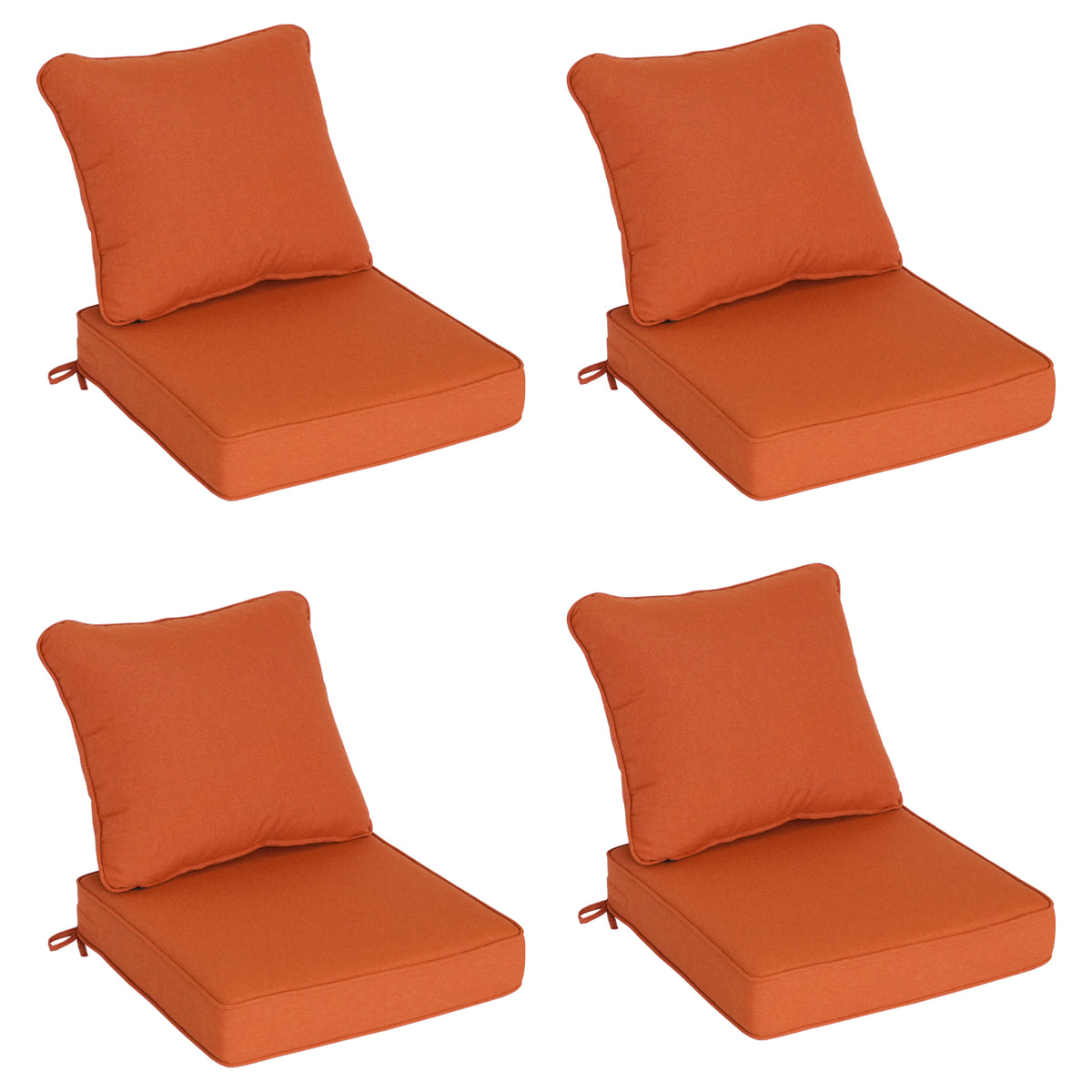 Goodgoods N Deep Seat Outdoor Cushion Set 24x24 in - Orange