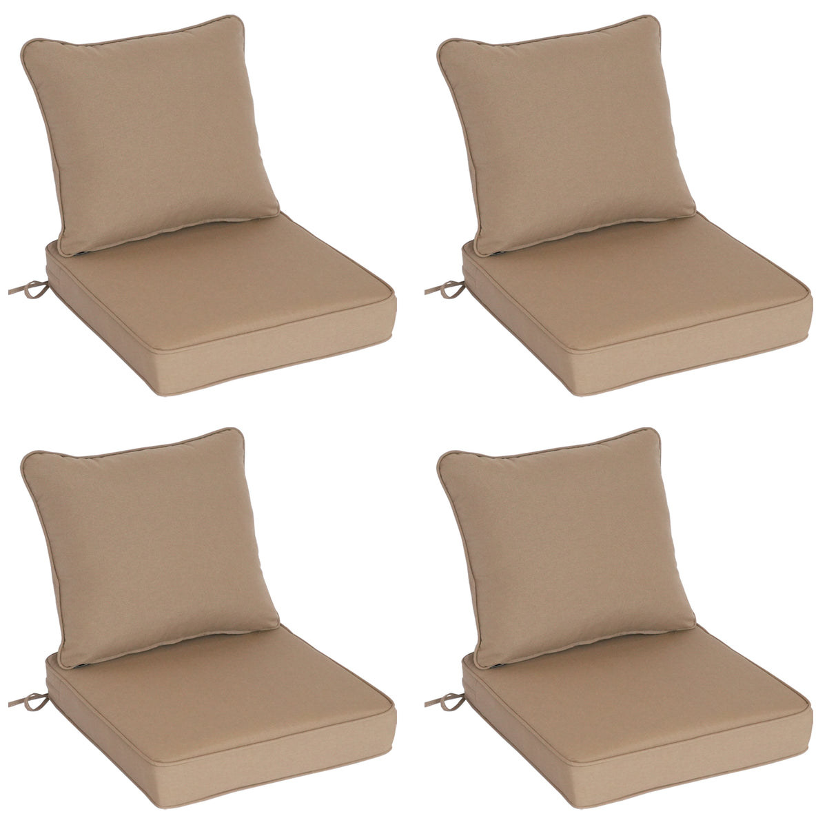 Goodgoods N Deep Seat Outdoor Cushion Set 24x24 in - Brown