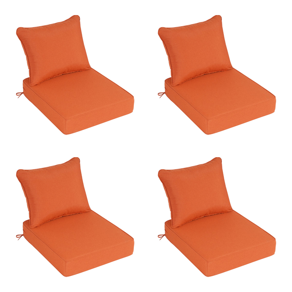 Goodgoods N Deep Seat Outdoor Cushion Set 24x28 in - Orange