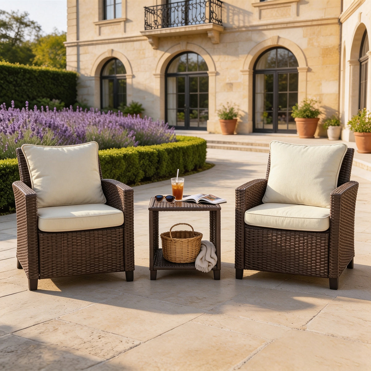 Goodgoods N Deep Seat Outdoor Cushion Set 24x28 in - Beige