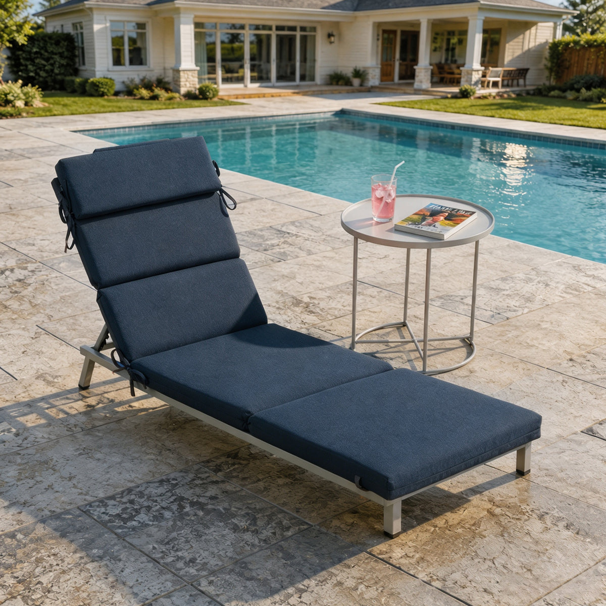 Goodgoods N Outdoor Chaise Lounge Cushion 21x72 in - Dark Blue