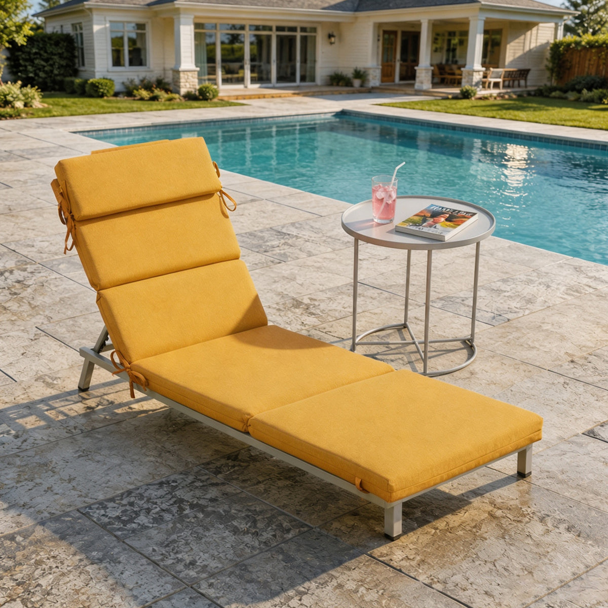 Goodgoods N Outdoor Chaise Lounge Cushion 21x72 in - Yellow