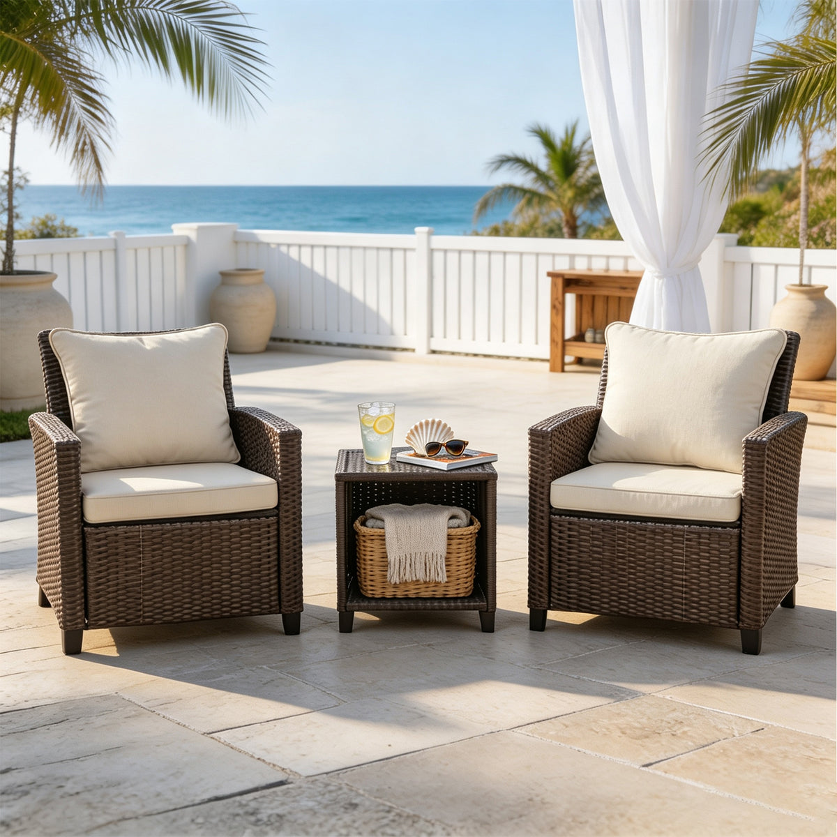 Goodgoods N Deep Seat Outdoor Cushion Set 24x28 in - Beige