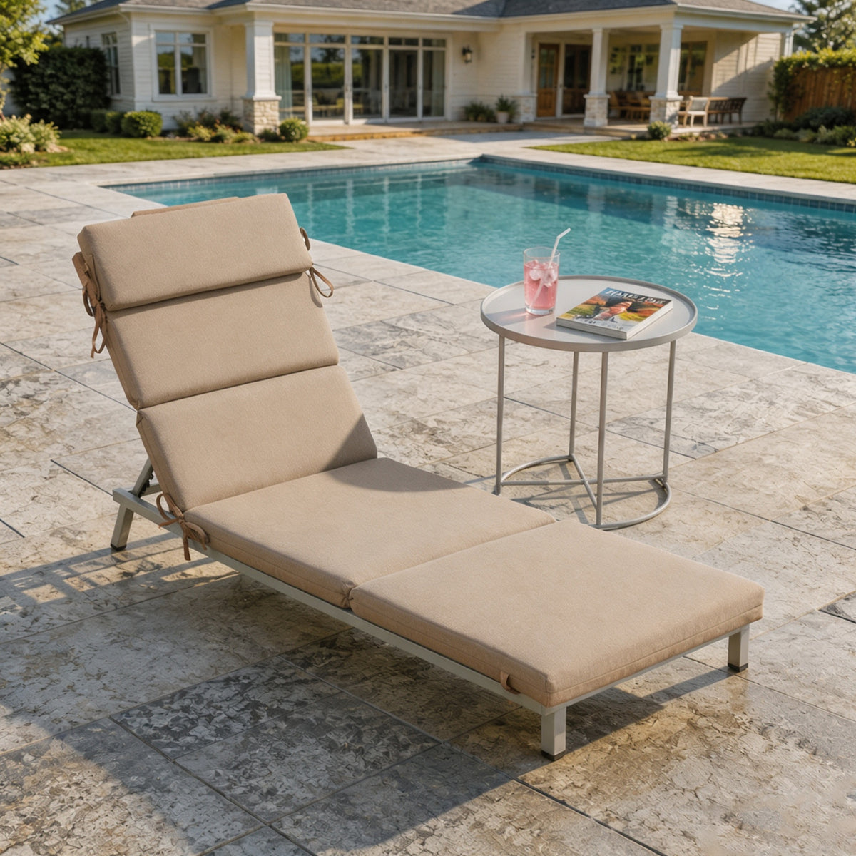 Goodgoods N Outdoor Chaise Lounge Cushion 25x77 in - Brown
