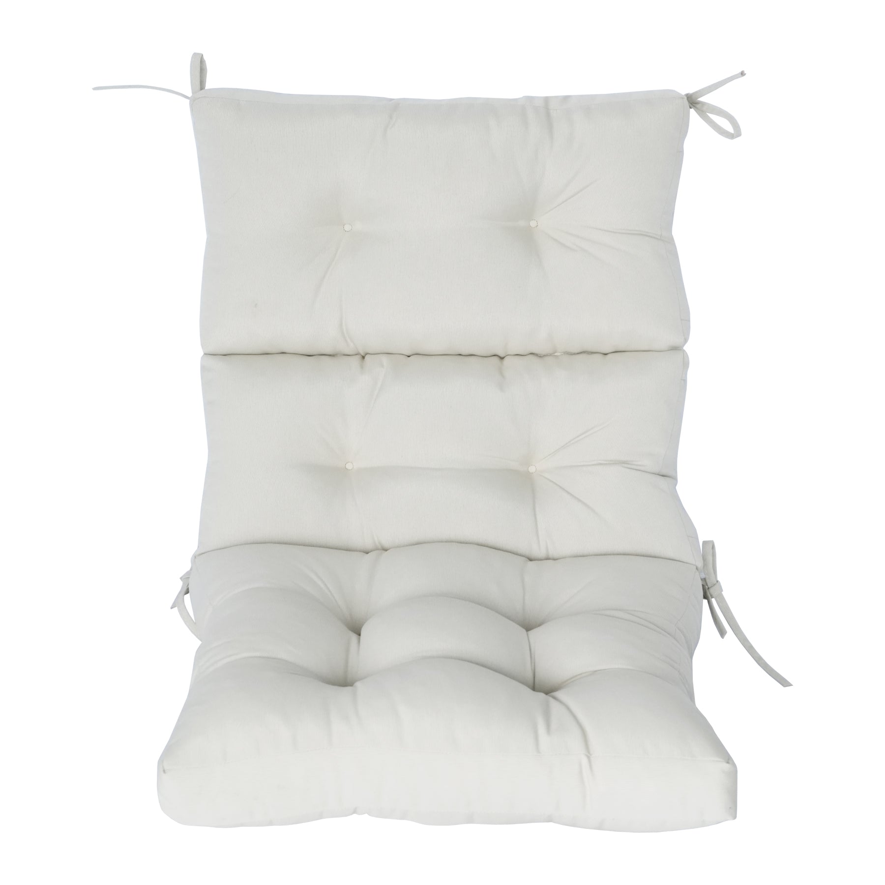 GoodGoods Tufted Outdoor High-Back Chair Cushion 22x44 in - Beige