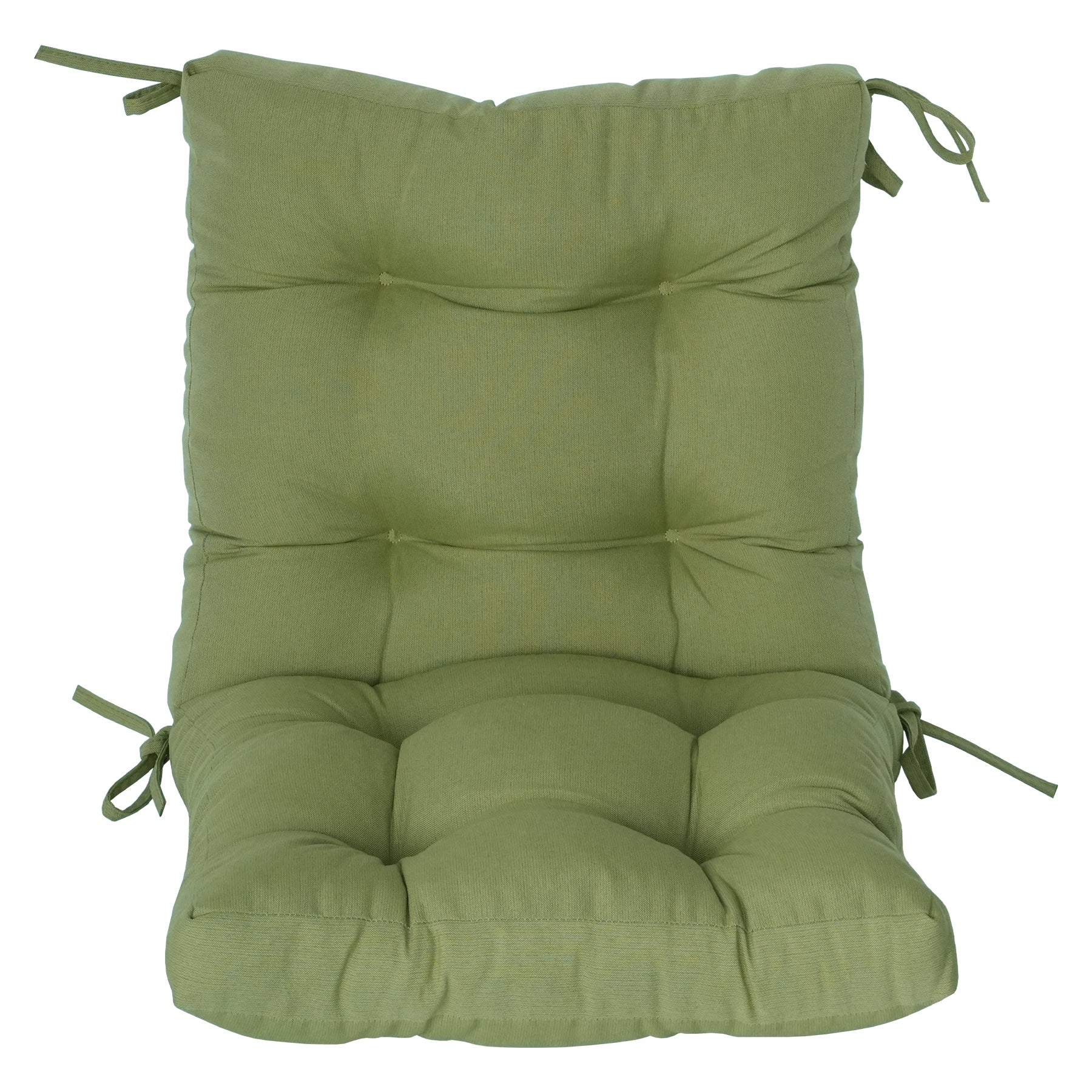 GoodGoods Tufted Outdoor High-Back Chair Cushion 20x40 in - Light Green