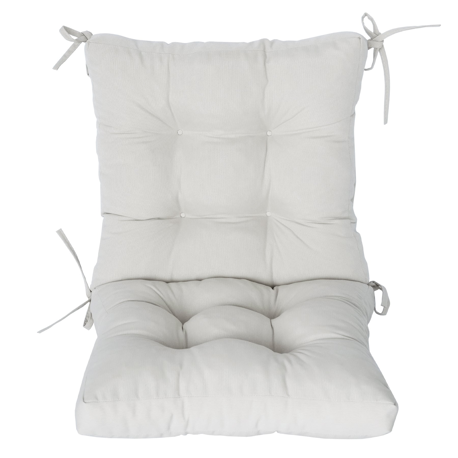 GoodGoods Tufted Outdoor High-Back Chair Cushion 20x40 in - Beige