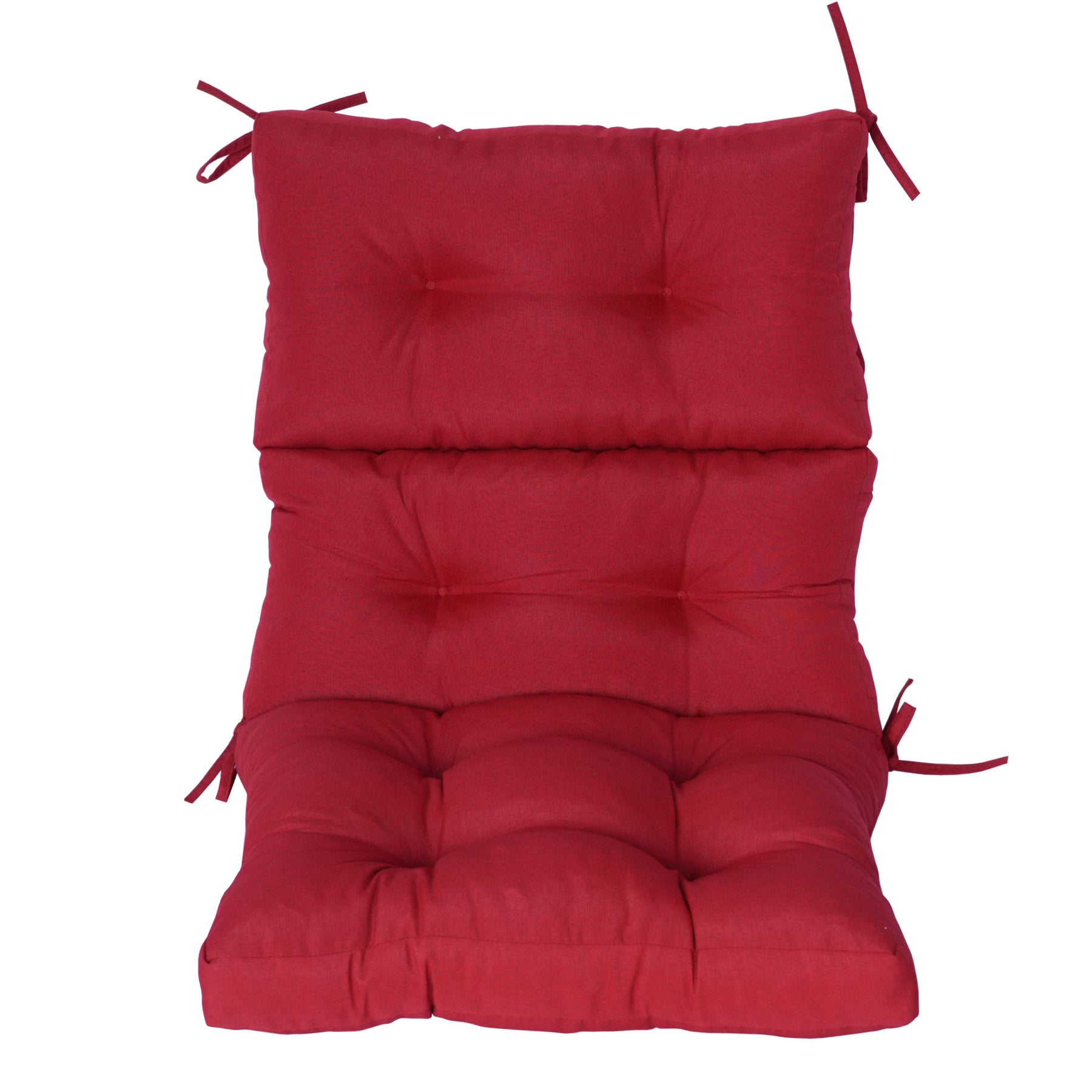 GoodGoods Tufted Outdoor High-Back Chair Cushion 22x44 in - Red