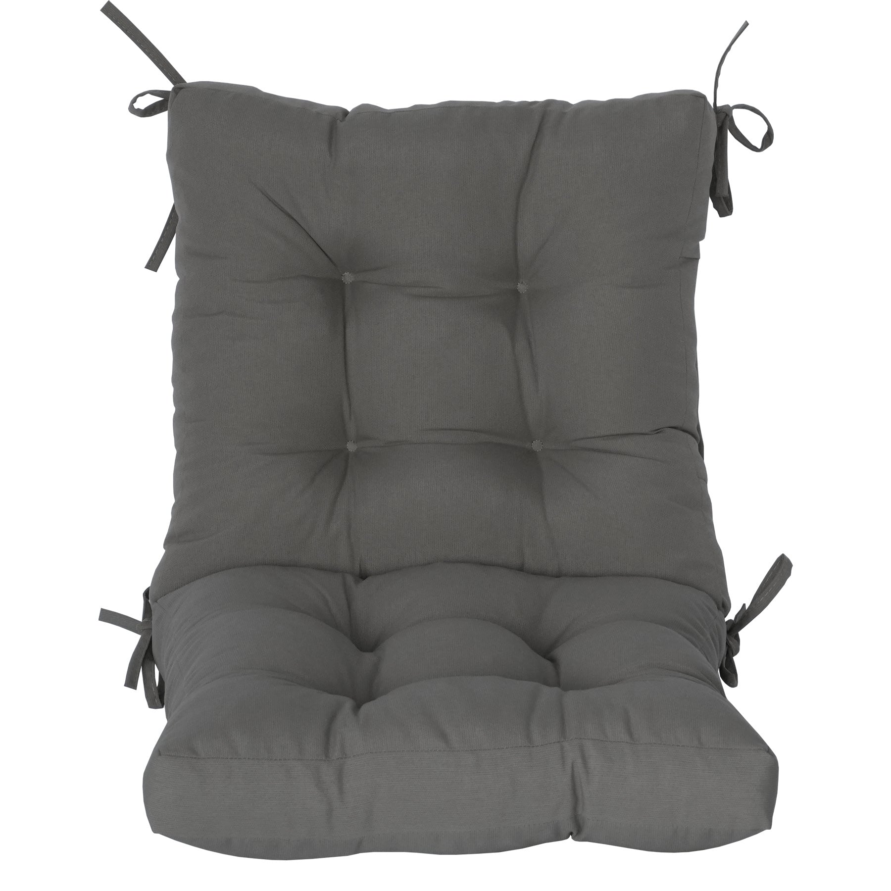 GoodGoods Tufted Outdoor High-Back Chair Cushion 20x40 in - Gray