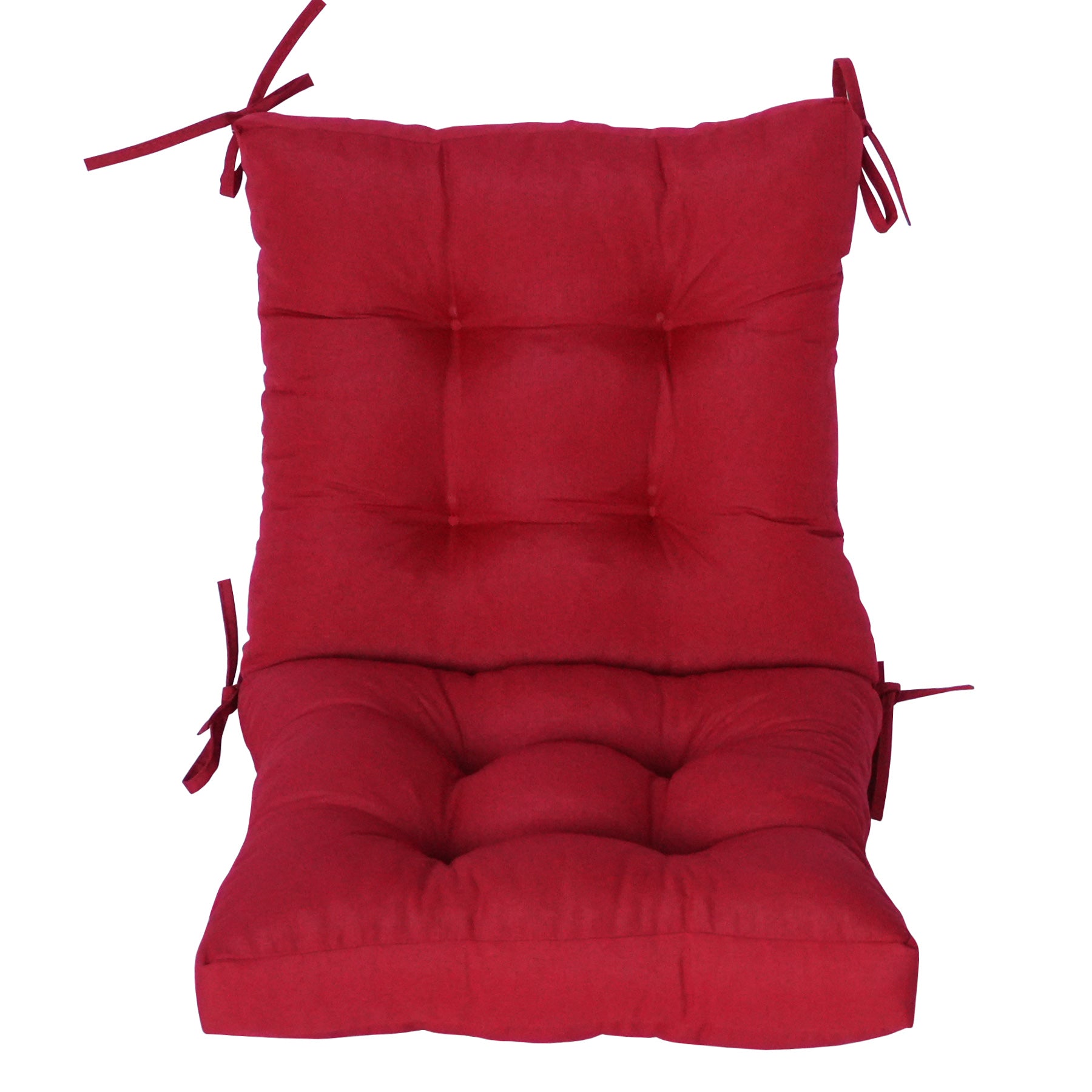 GoodGoods Tufted Outdoor High-Back Chair Cushion 20x40 in - Red