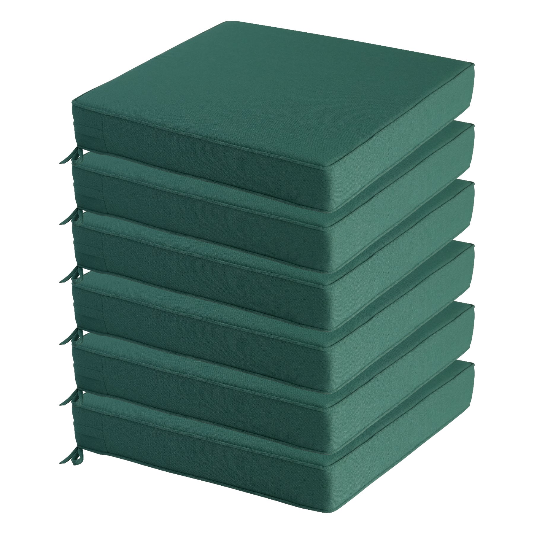 GoodGoods Outdoor Seat Cushion 24x24 in - Deep Green lifestyle and product view 2