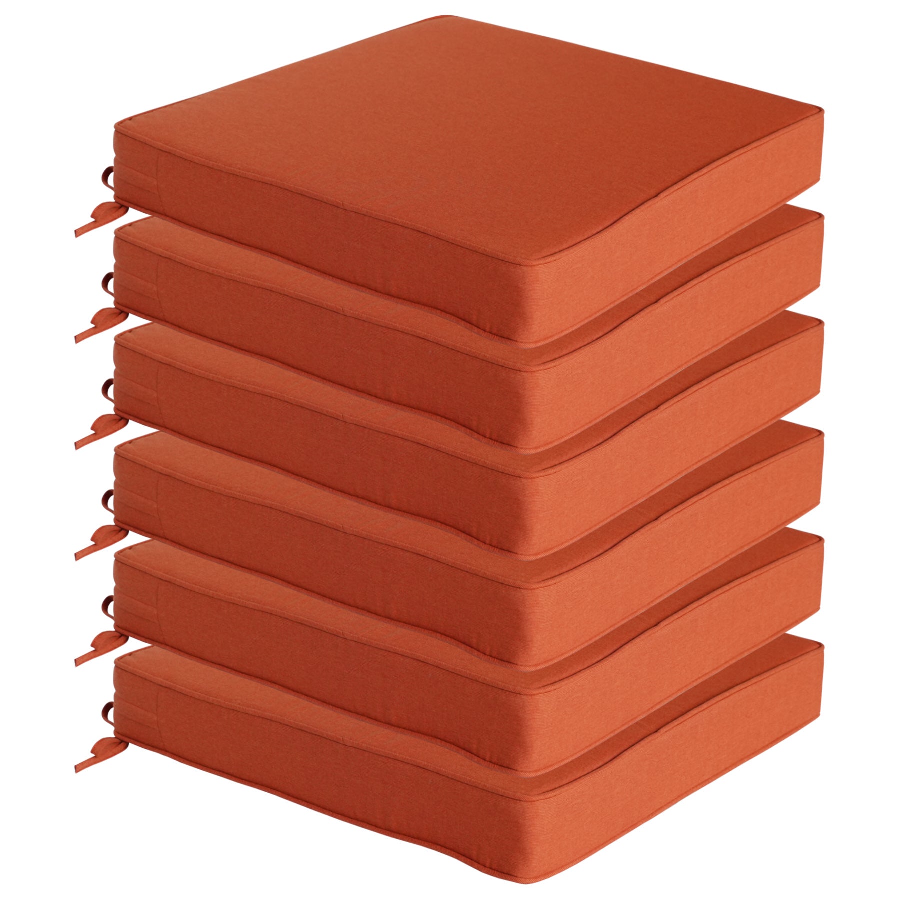 GoodGoods Outdoor Seat Cushion 24x24 in - Orange lifestyle and product view 2