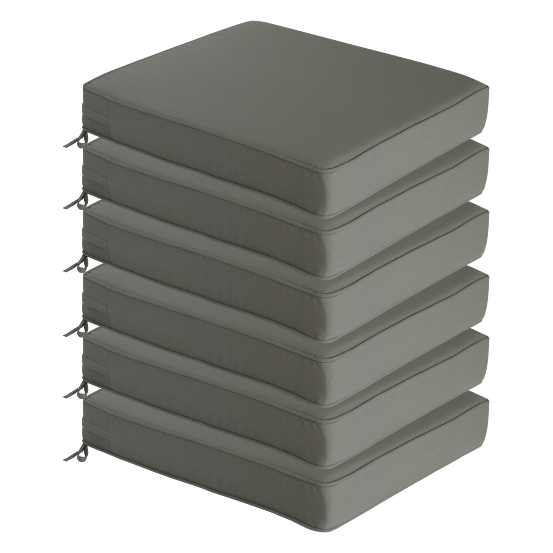 GoodGoods Outdoor Seat Cushion 24x24 in - Gray lifestyle and product view 2