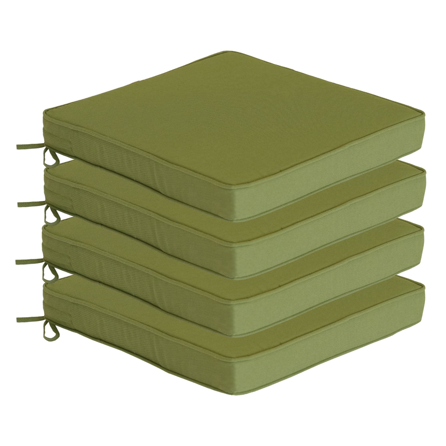 GoodGoods Outdoor Seat Cushion 20x20 in - Light Green lifestyle and product view 3