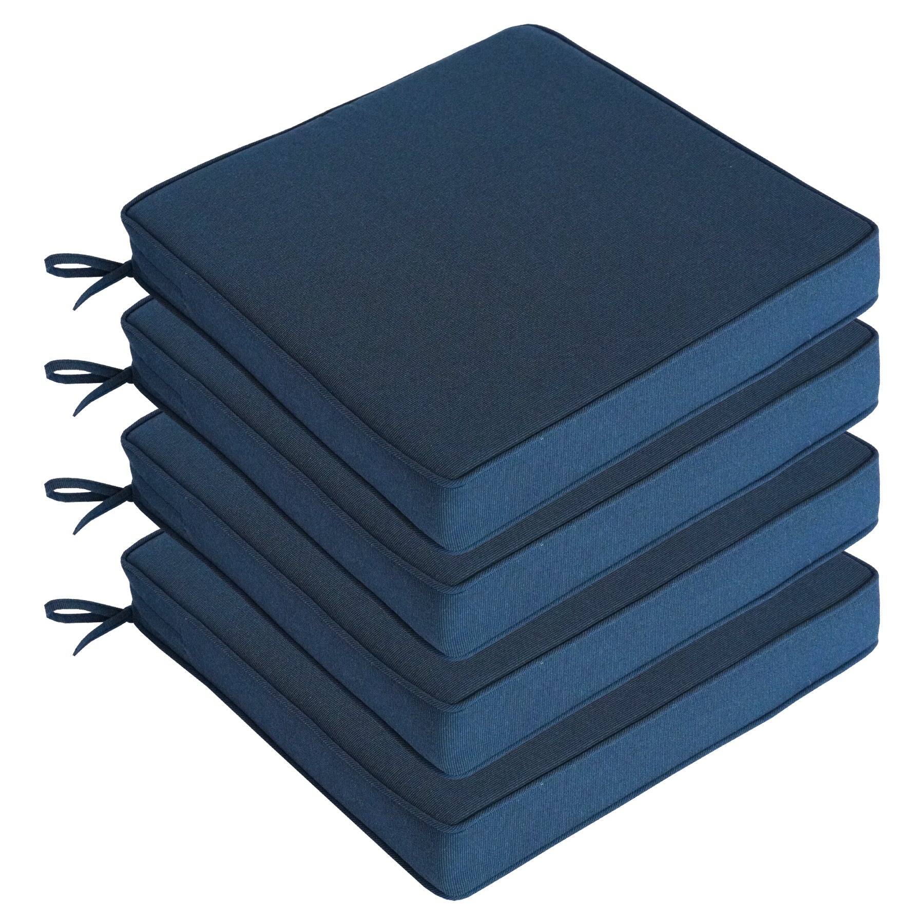GoodGoods Outdoor Seat Cushion 20x20 in - Dark Blue lifestyle and product view 3