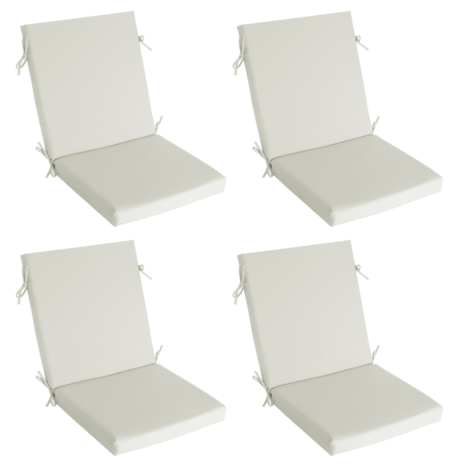 GoodGoods Outdoor High-Back Chair Cushion 22x44 in - Beige lifestyle and product view 2