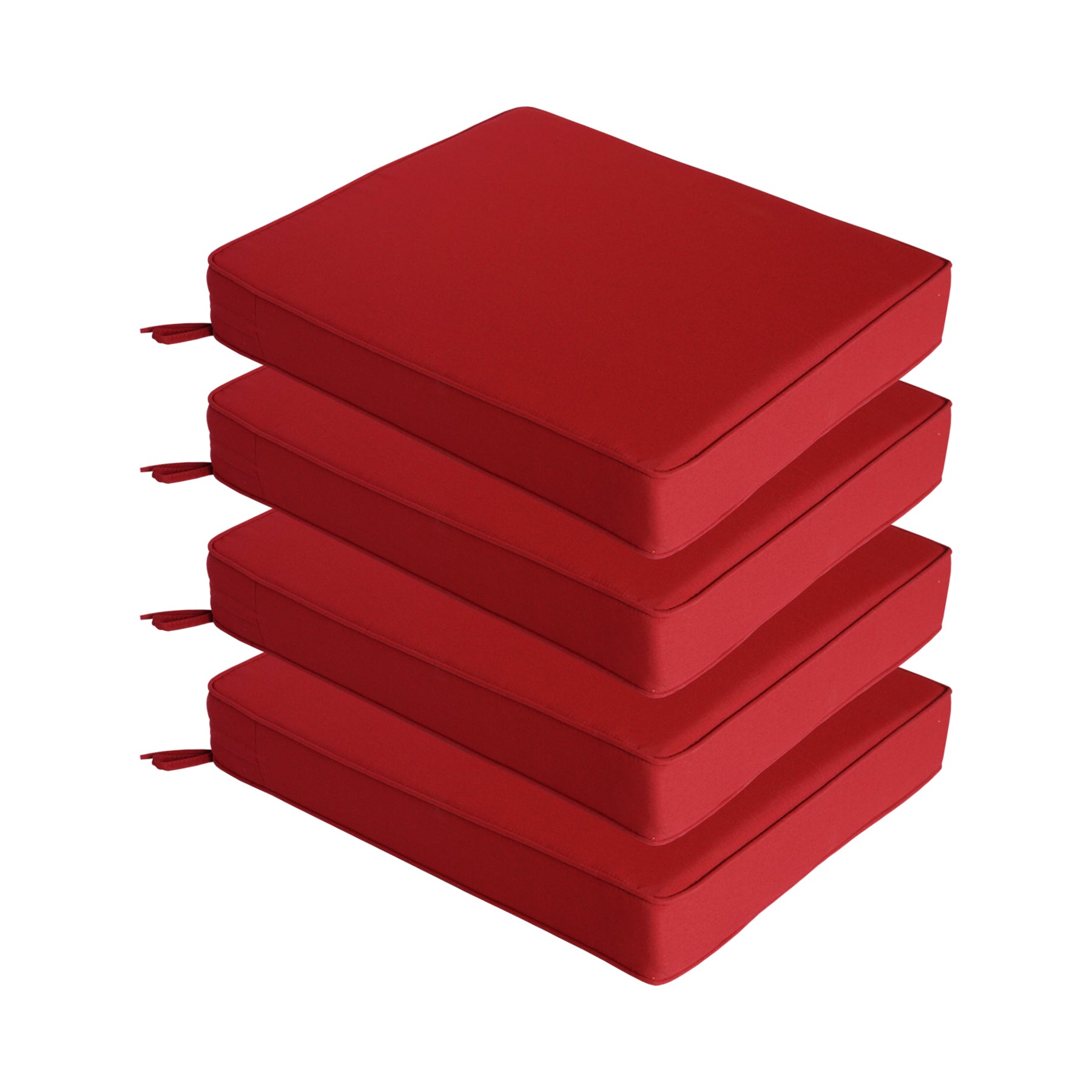 GoodGoods Outdoor Seat Cushion 24x24 in - Red lifestyle and product view 3