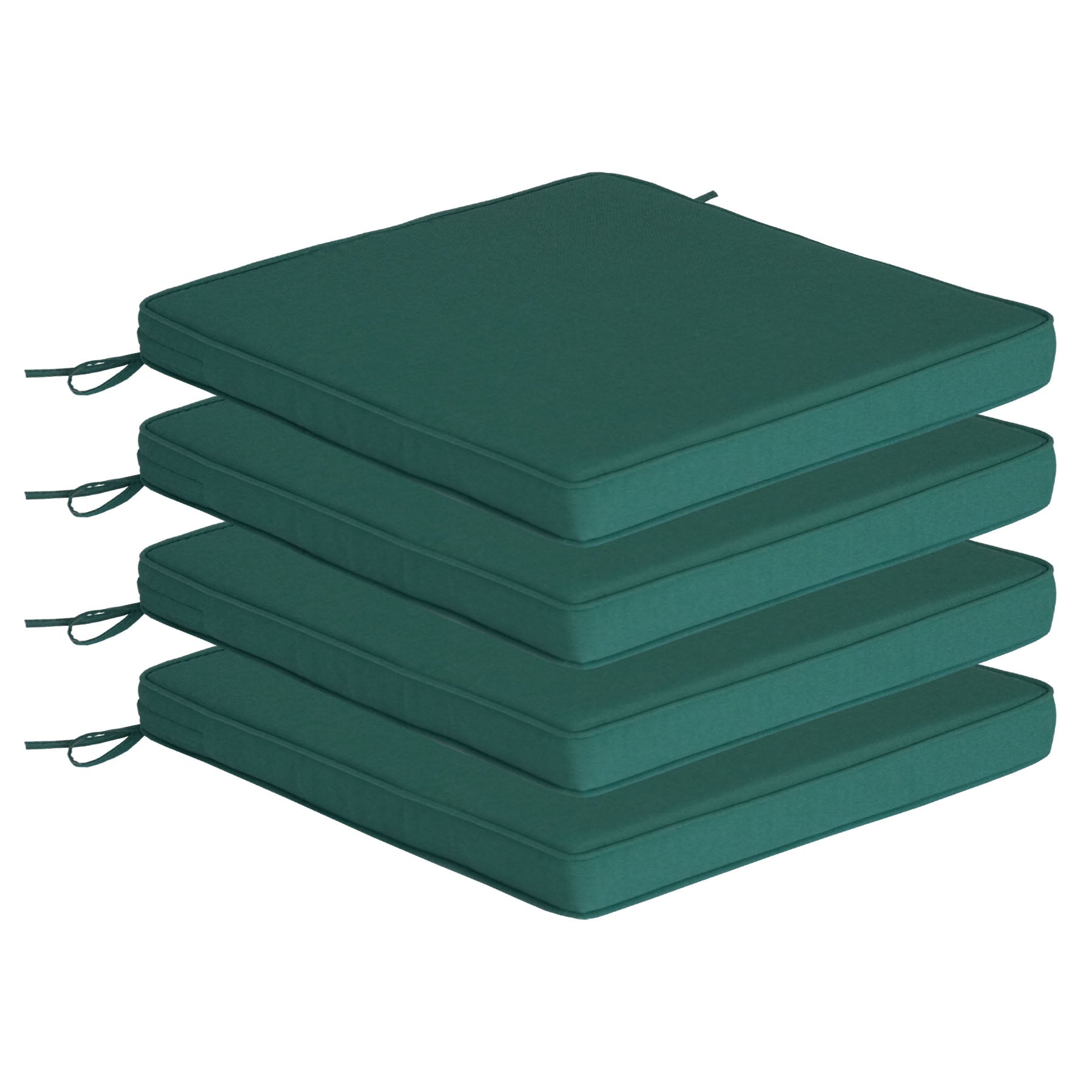 GoodGoods Outdoor Seat Cushion 20x20 in - Deep Green lifestyle and product view 3