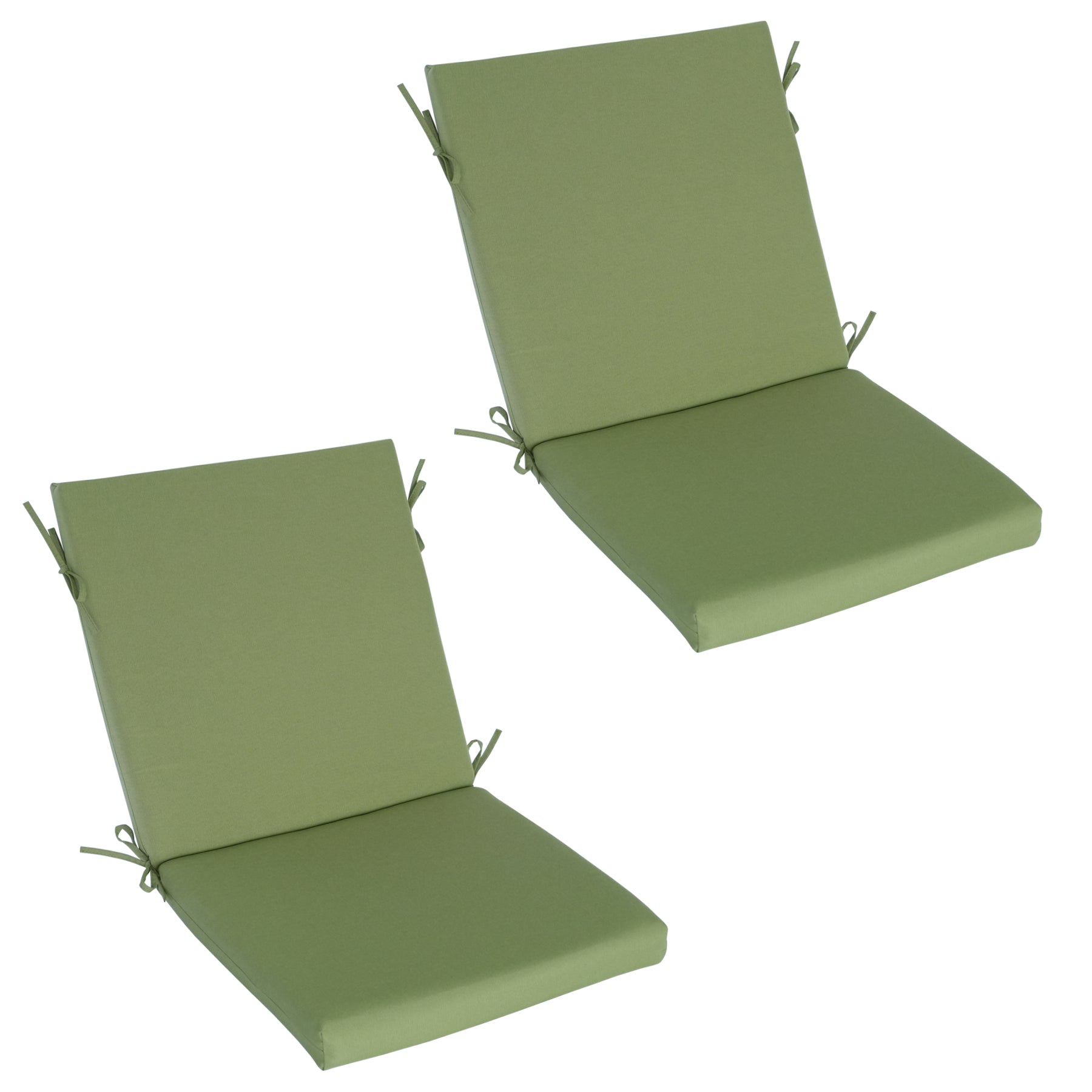 GoodGoods Outdoor High-Back Chair Cushion 22x44 in - Light Green lifestyle and product view 3