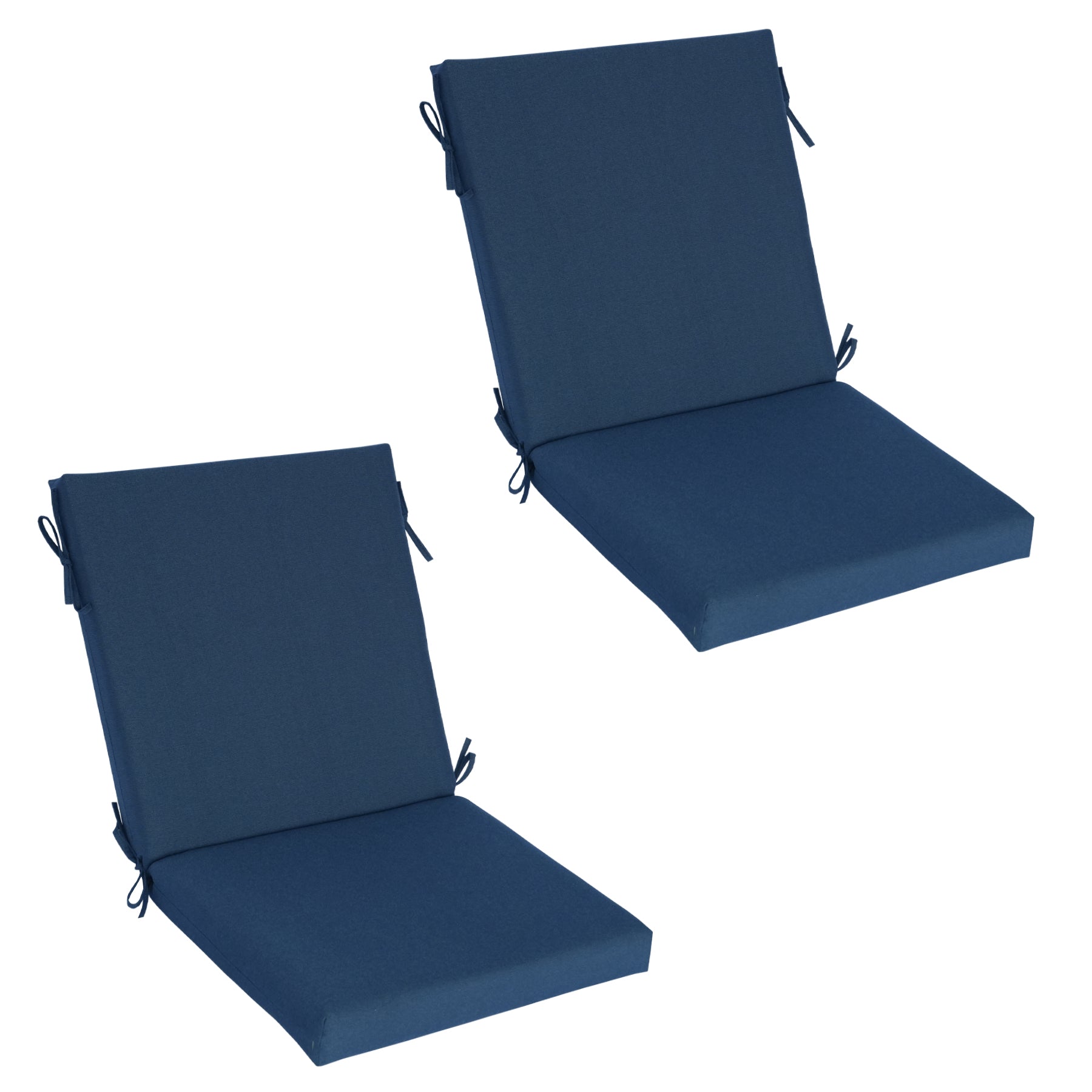 GoodGoods Outdoor High-Back Chair Cushion 22x44 in - Dark Blue lifestyle and product view 3