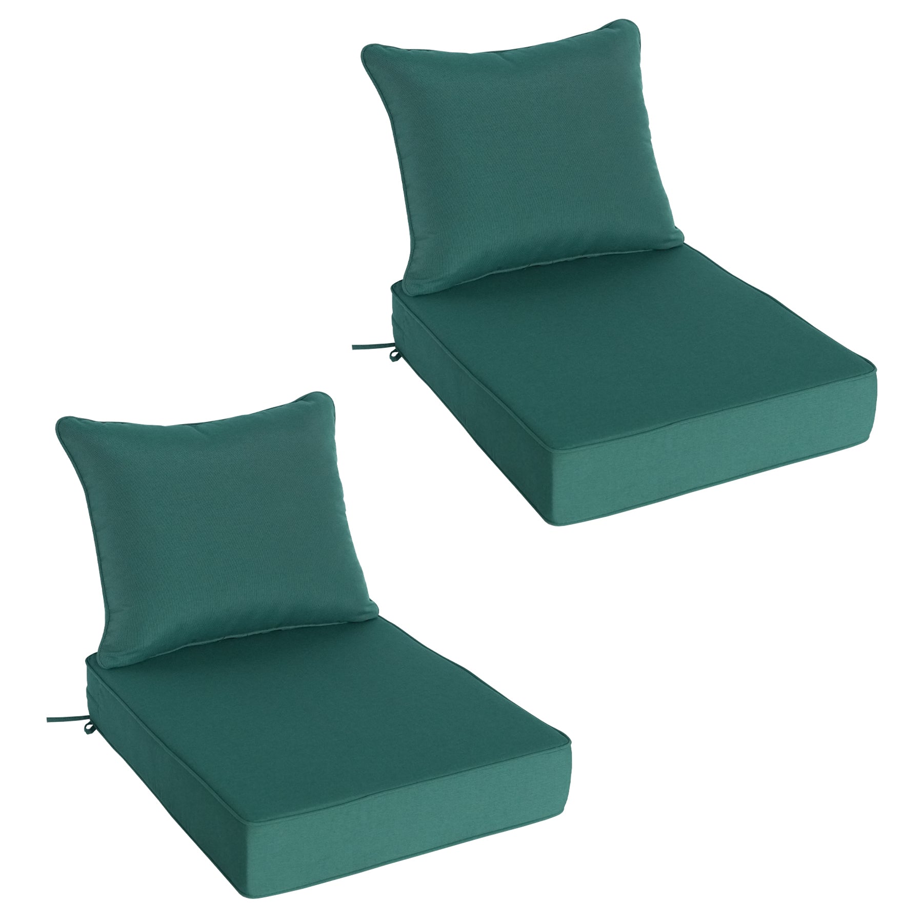 GoodGoods Deep Seat Outdoor Cushion Set 24x28 in - Deep Green lifestyle and product view 2