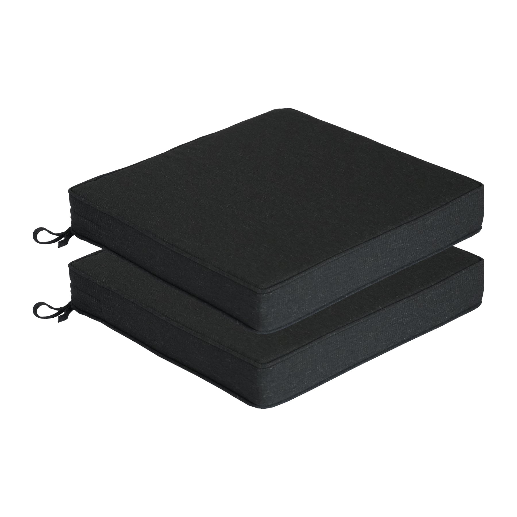 GoodGoods Outdoor Seat Cushion 20x20 in - Black lifestyle and product view 4