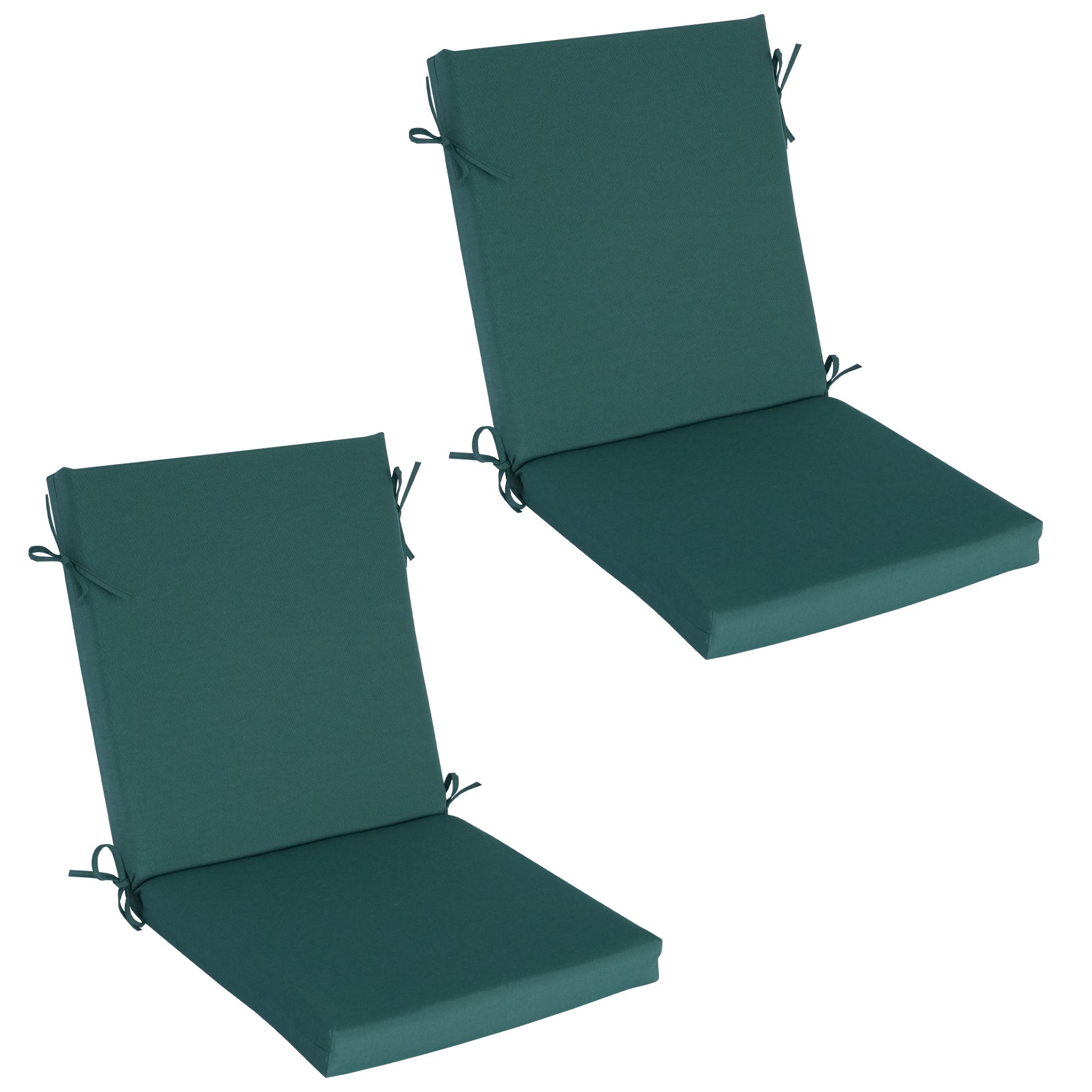GoodGoods Outdoor High-Back Chair Cushion 22x44 in - Deep Green lifestyle and product view 3