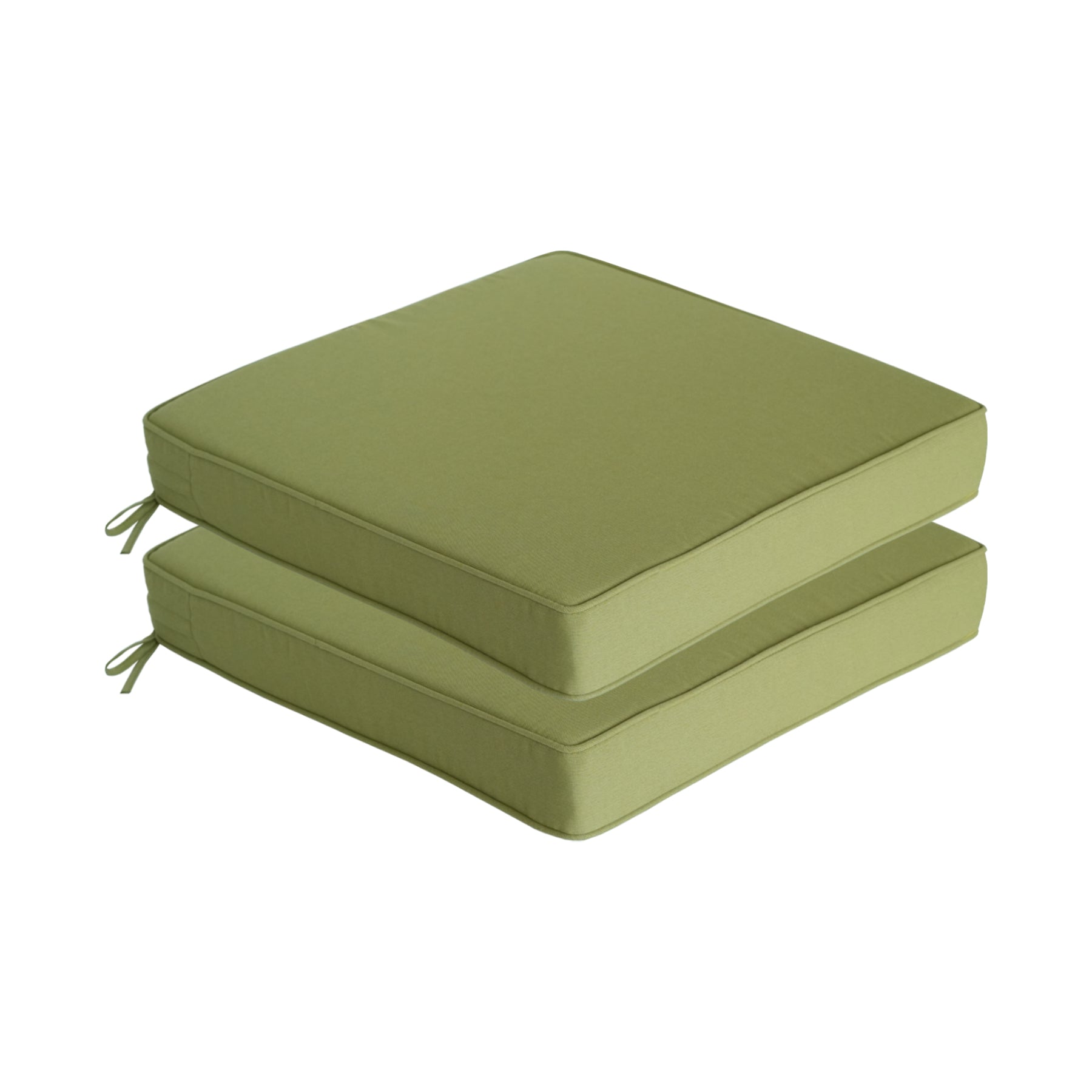GoodGoods Outdoor Seat Cushion 24x24 in - Light Green lifestyle and product view 4