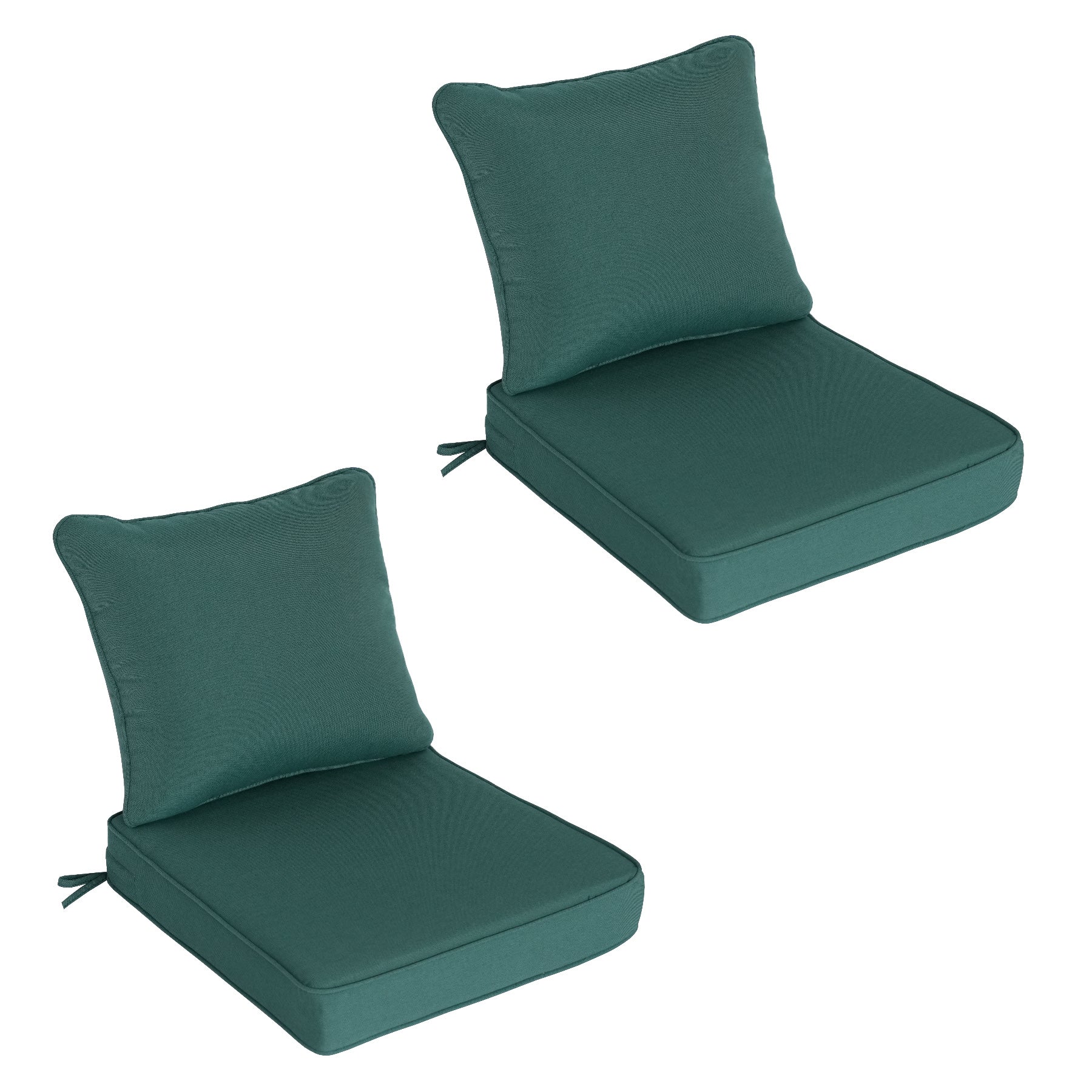 GoodGoods Deep Seat Outdoor Cushion Set 24x24 in - Deep Green lifestyle and product view 2