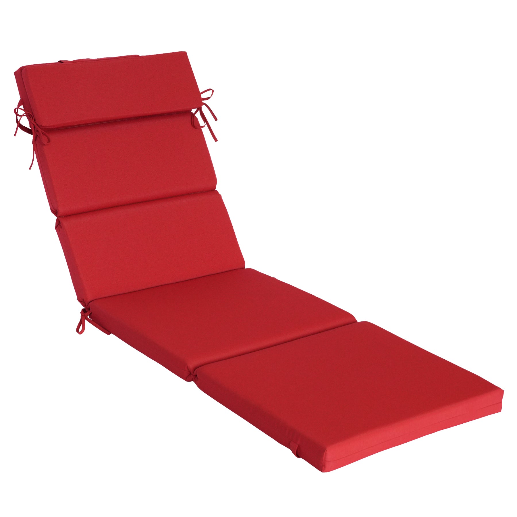 GoodGoods Outdoor Chaise Lounge Cushion 25x77 in - Red lifestyle and product view 3