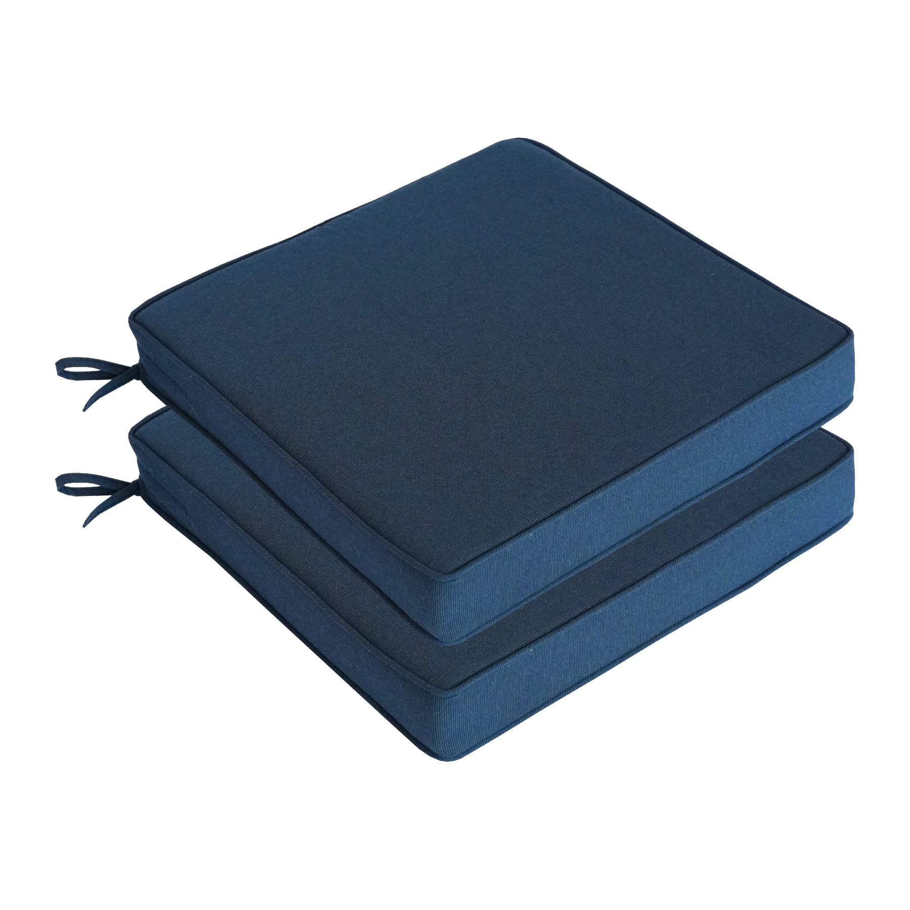 GoodGoods Outdoor Seat Cushion 20x20 in - Dark Blue lifestyle and product view 4