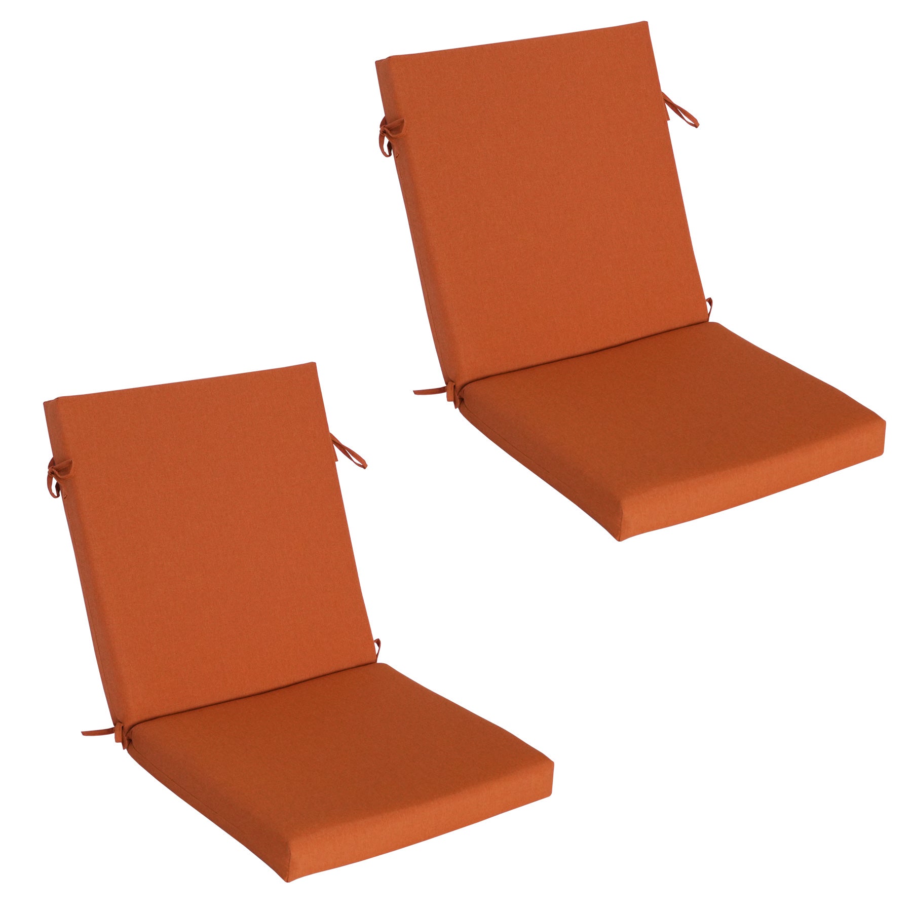 GoodGoods Outdoor High-Back Chair Cushion 22x44 in - Orange lifestyle and product view 3