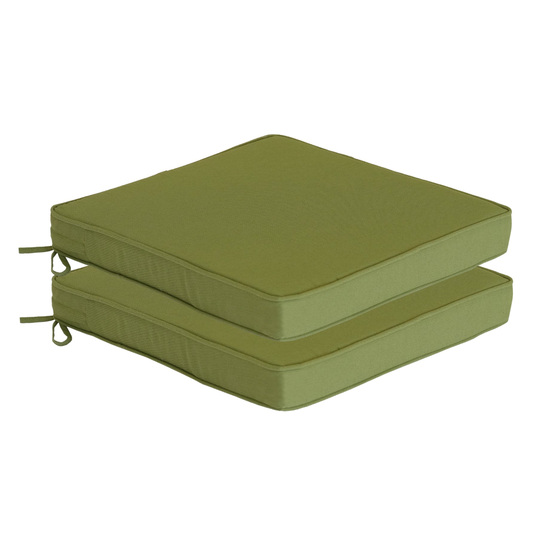 GoodGoods Outdoor Seat Cushion 20x20 in - Light Green lifestyle and product view 4