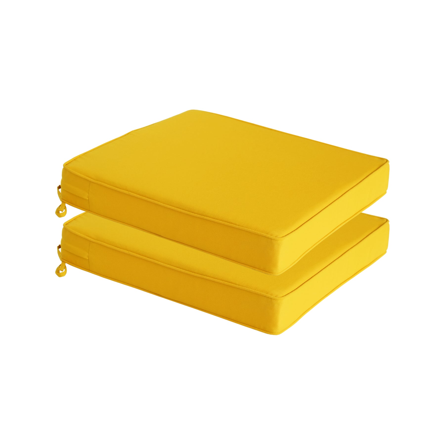 GoodGoods Outdoor Seat Cushion 24x24 in - Yellow lifestyle and product view 4