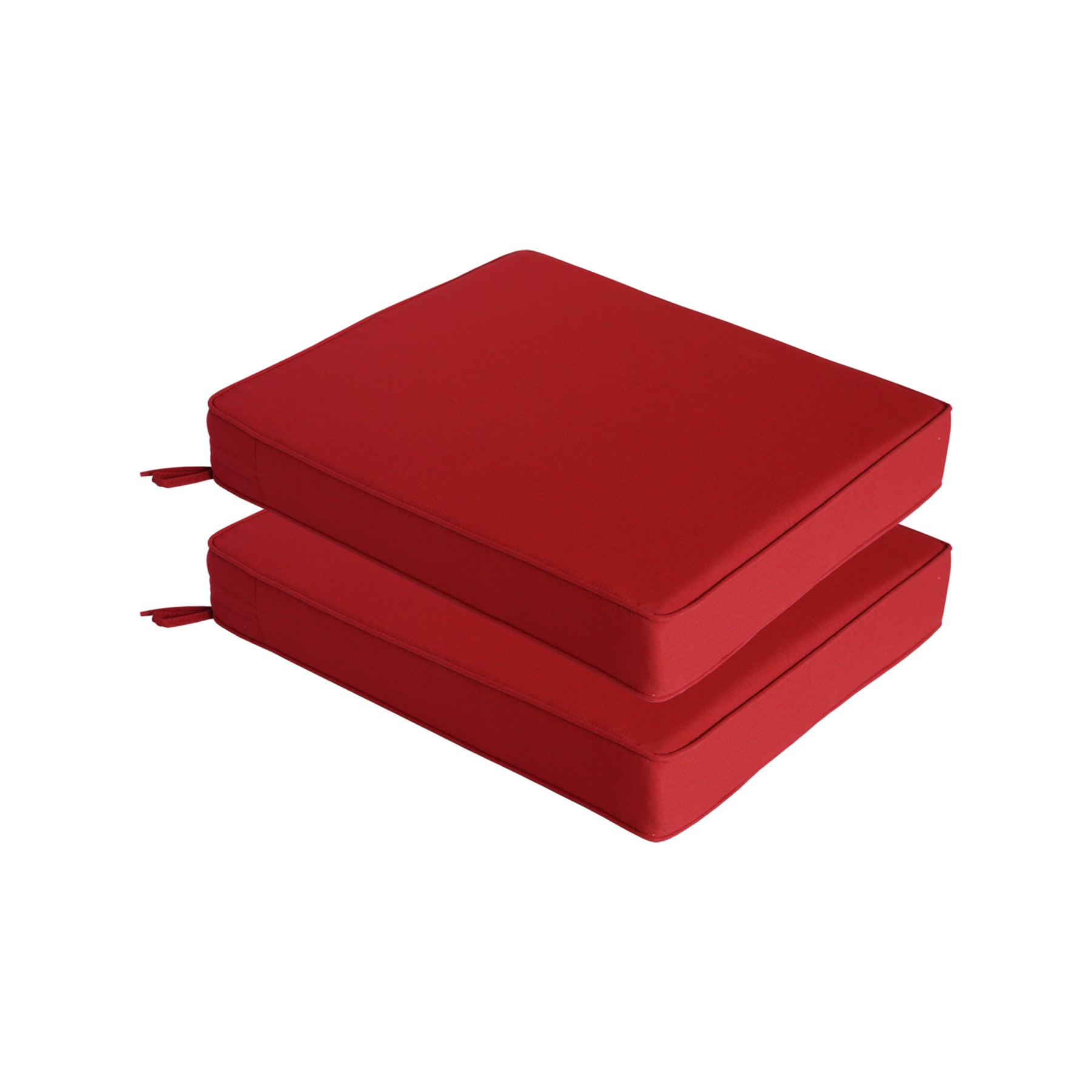 GoodGoods Outdoor Seat Cushion 24x24 in - Red lifestyle and product view 4
