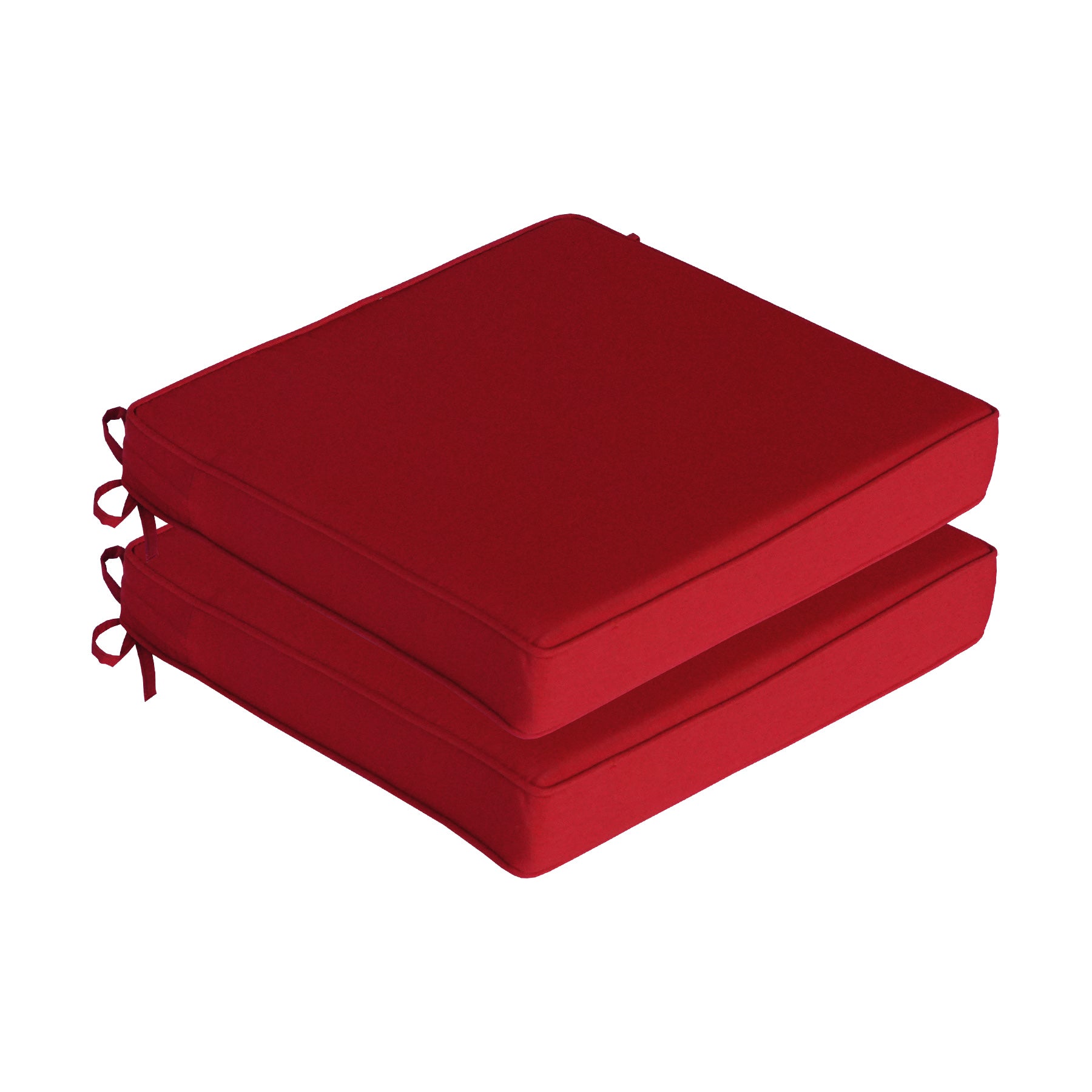 GoodGoods Outdoor Seat Cushion 20x20 in - Red lifestyle and product view 4