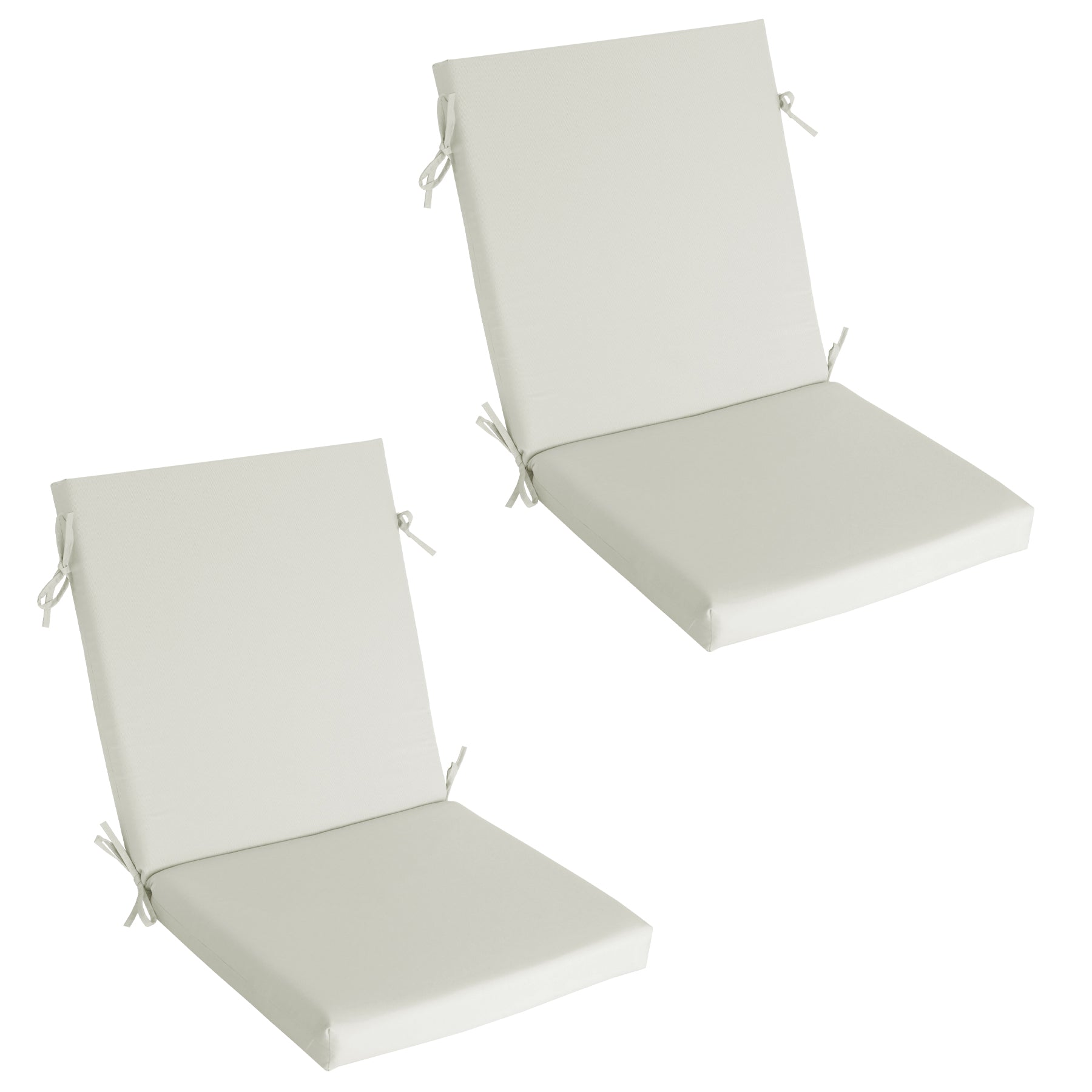 GoodGoods Outdoor High-Back Chair Cushion 22x44 in - Beige lifestyle and product view 3