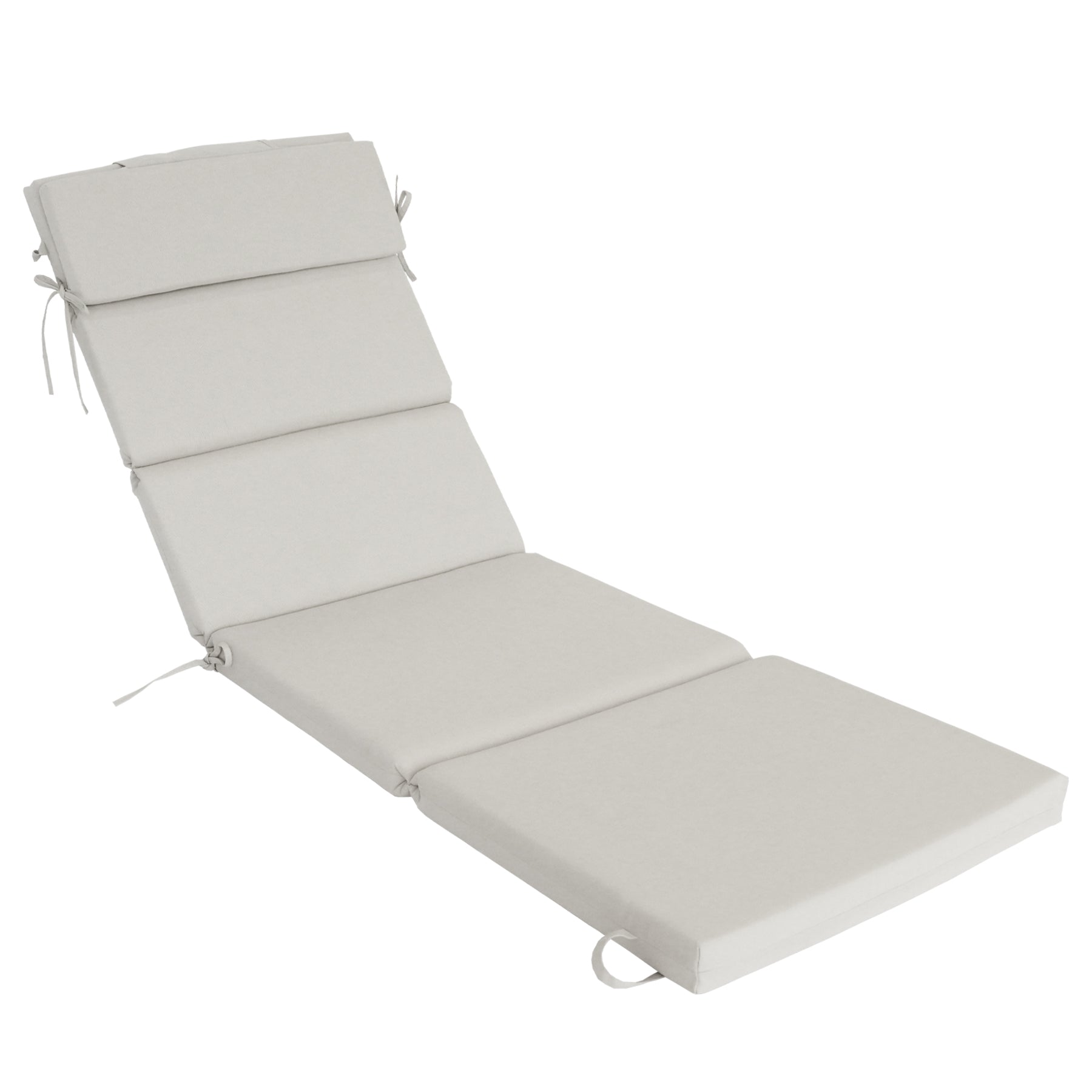 GoodGoods Outdoor Chaise Lounge Cushion 25x77 in - Beige lifestyle and product view 3